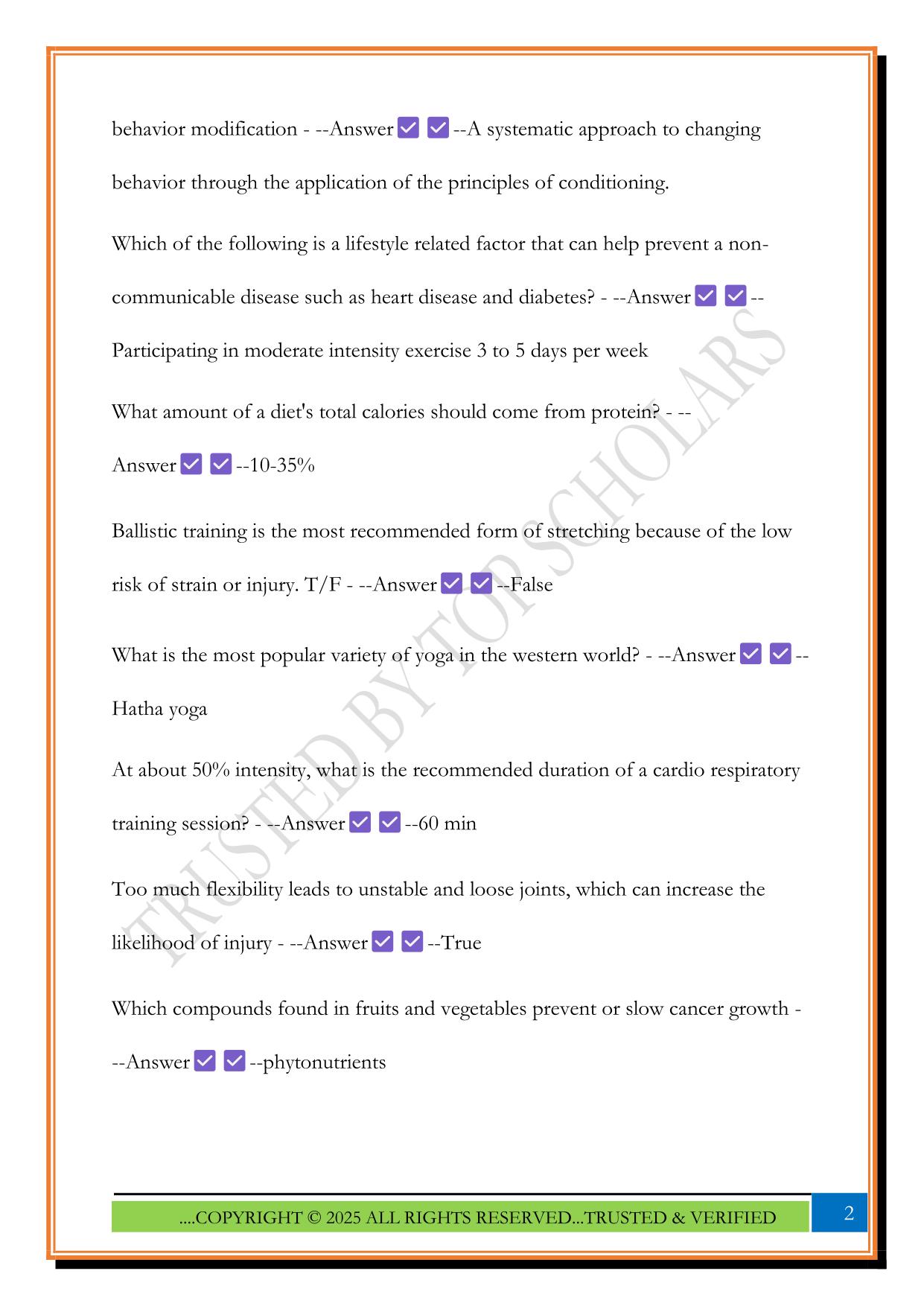 Community Health Final exam 2025 Questions and Answers