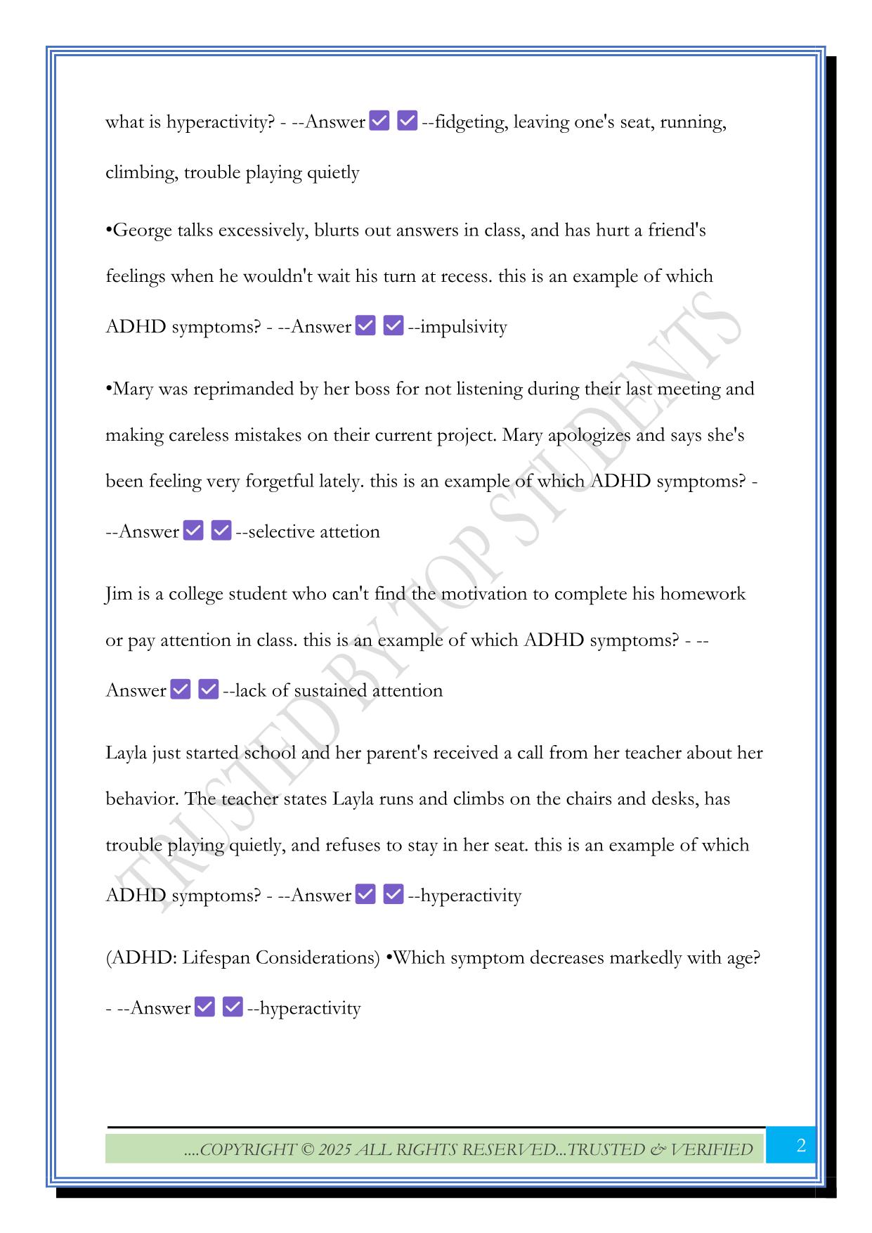 NR546 FINAL EXAM 2025 Questions and Answers