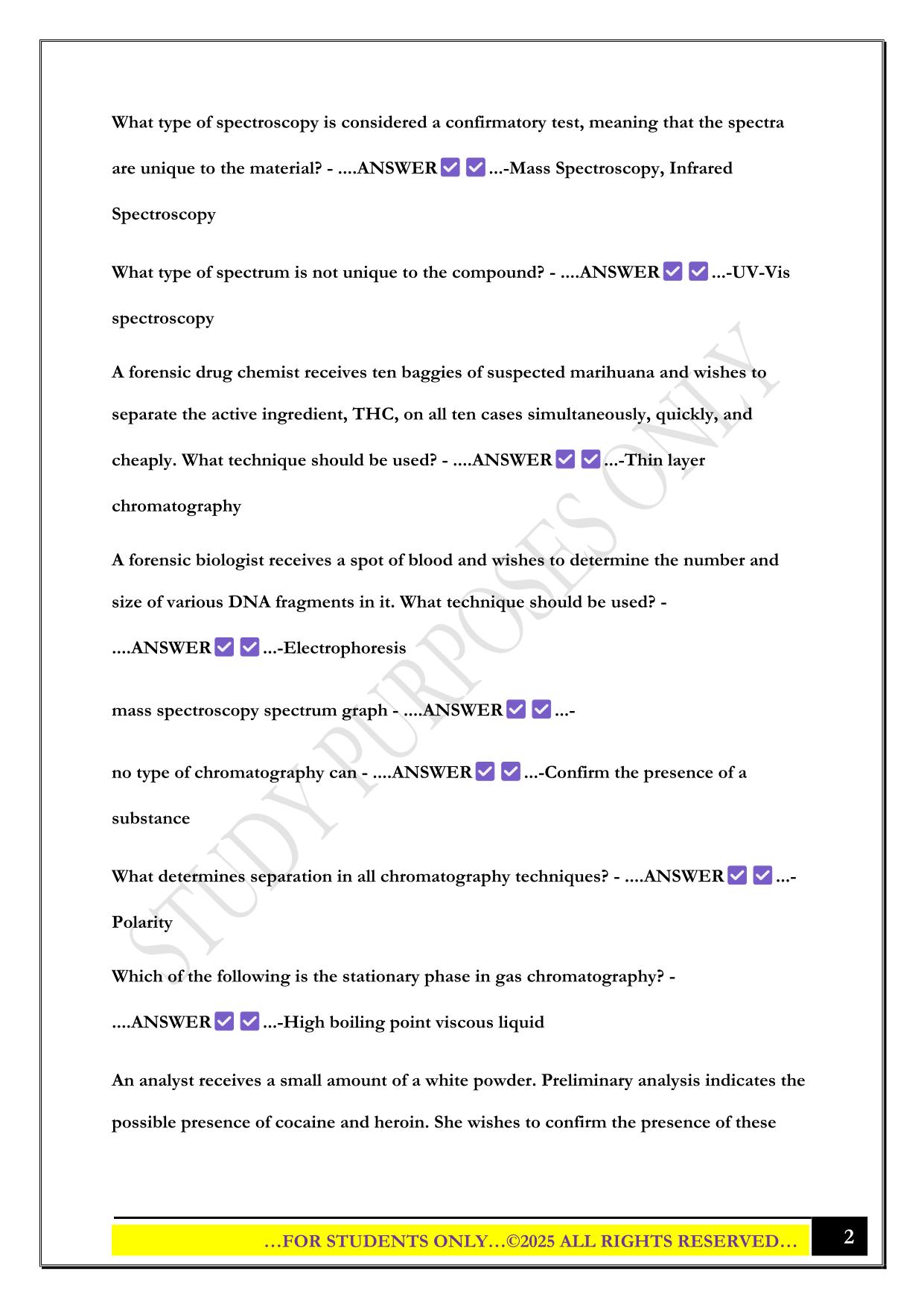 FIS 206 Exam 1 2025 Questions and Answers