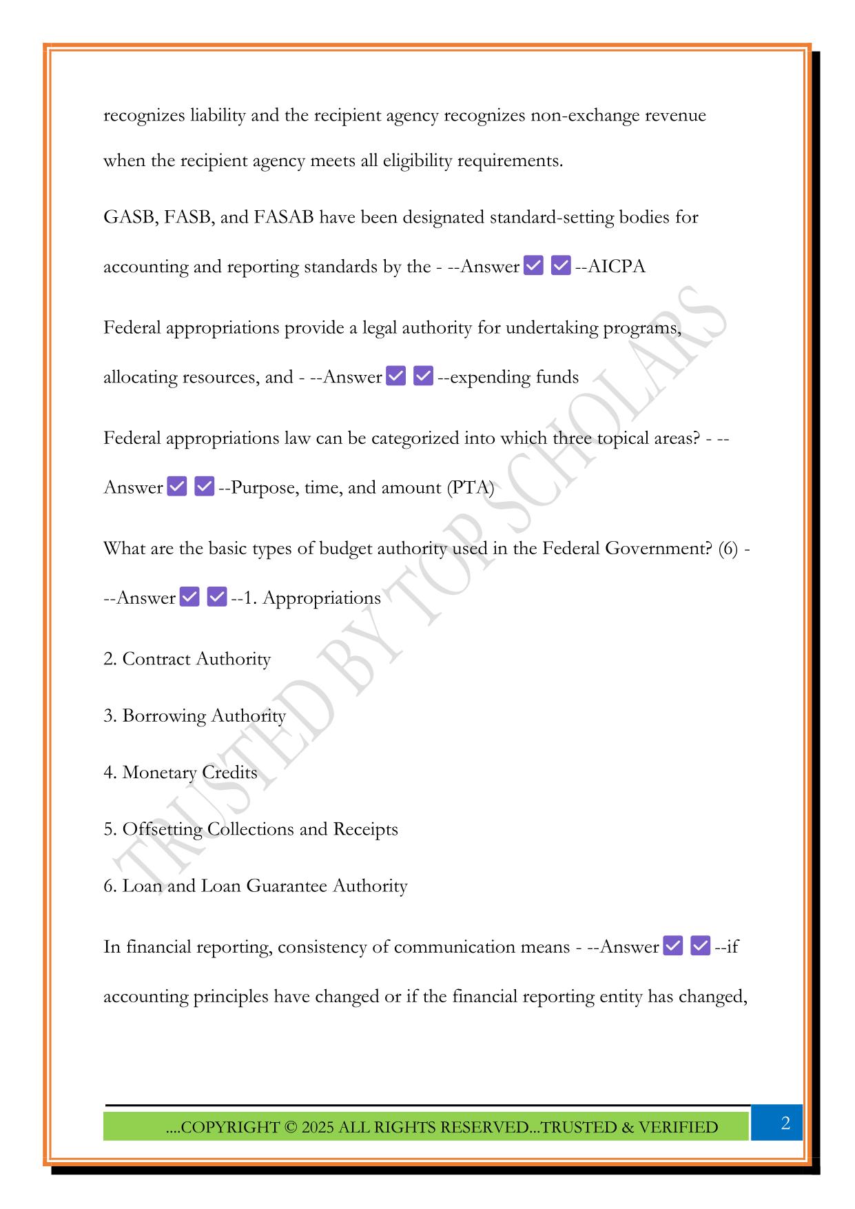 CGFM EXAM 2 2025 Questions and Answers