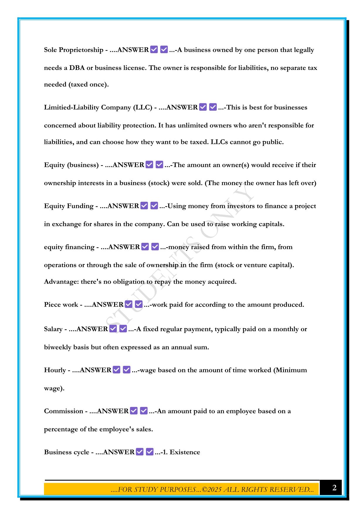 ESB CERTIFICATION TEST 2025 QUESTIONS AND ANSWERS
