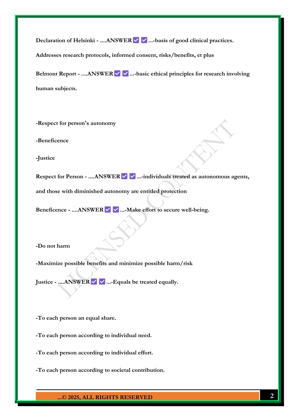 CITI -SOCIAL&BEHAVIORAL RESEARCH EXAM 2025 QUESTIONS AND ANSWERS