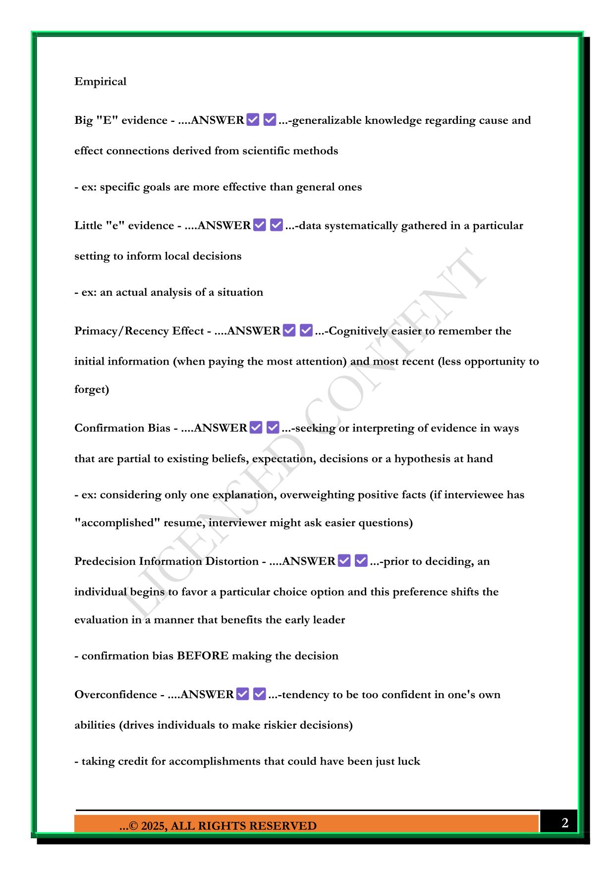 MAN6366 FINAL EXAM 2025 QUESTIONS AND ANSWERS