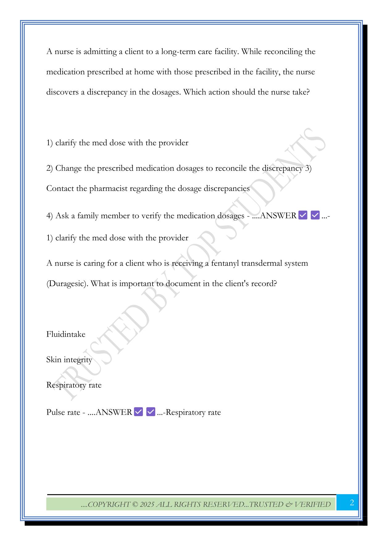 ATI B proctored Exam 2025 Questions and Answers