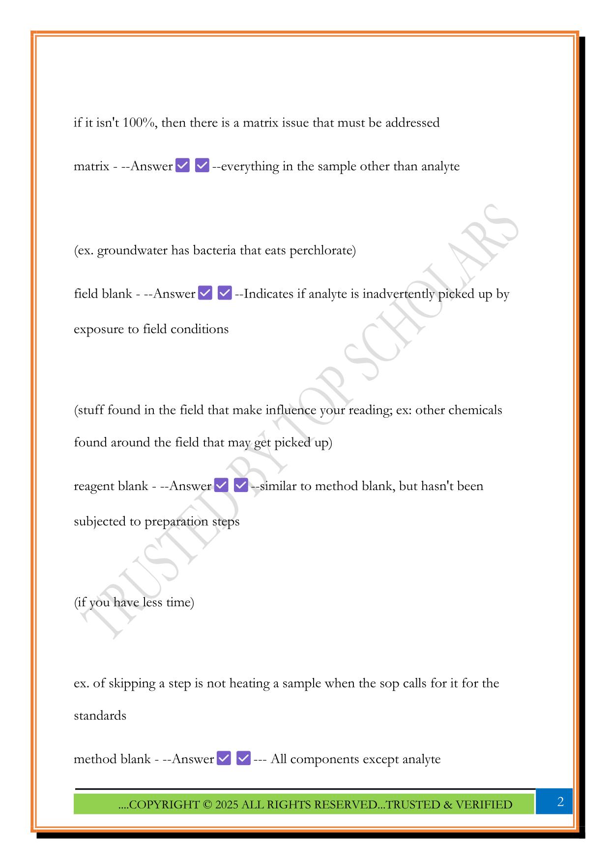 Analytical Chemistry Exam 2 2025 Questions and Answers