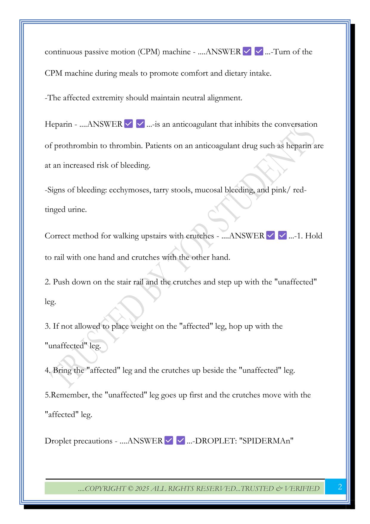 ATI Comprehensive/ NCLEX Review Exam 2025 Questions and Answers