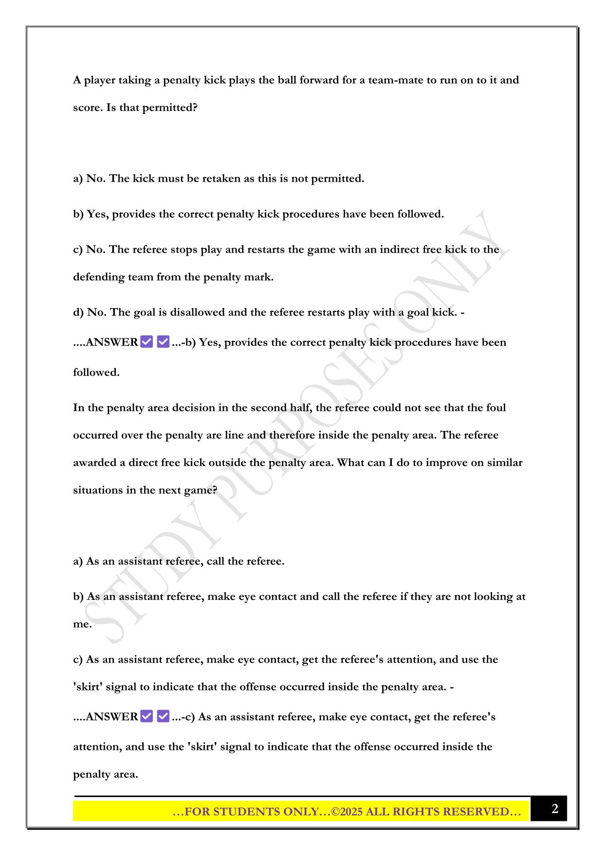 US Soccer Grassroots Recertification Exam 2025 Questions and Answers