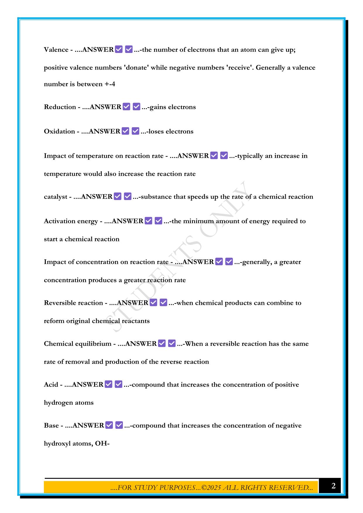 NANTEL CHEMISTRY CERT - ENGINEERING FUNDAMENTALS EXAM 2025 QUESTIONS AND ANSWERS