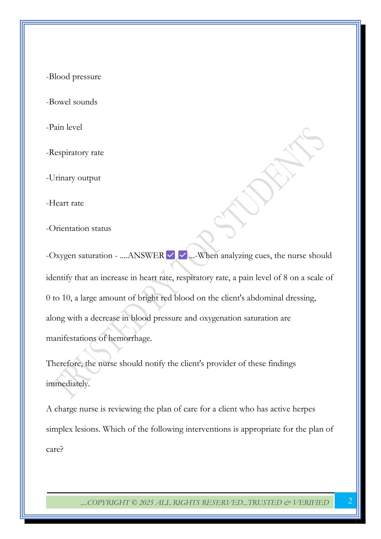 RN Leadership Online Practice 2025B Exam Questions and Answers