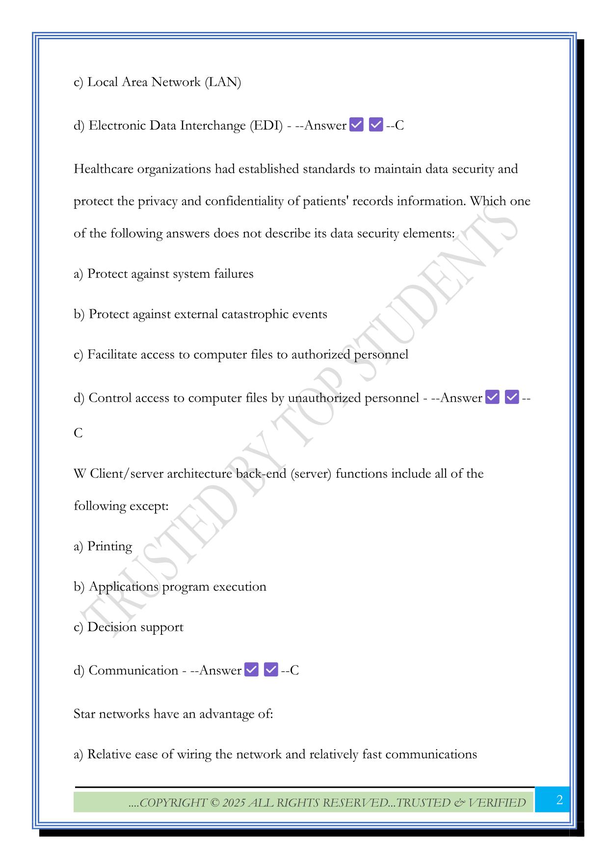 FACHE Weeks 1-12 Combined Exam 2025 Questions and Answers