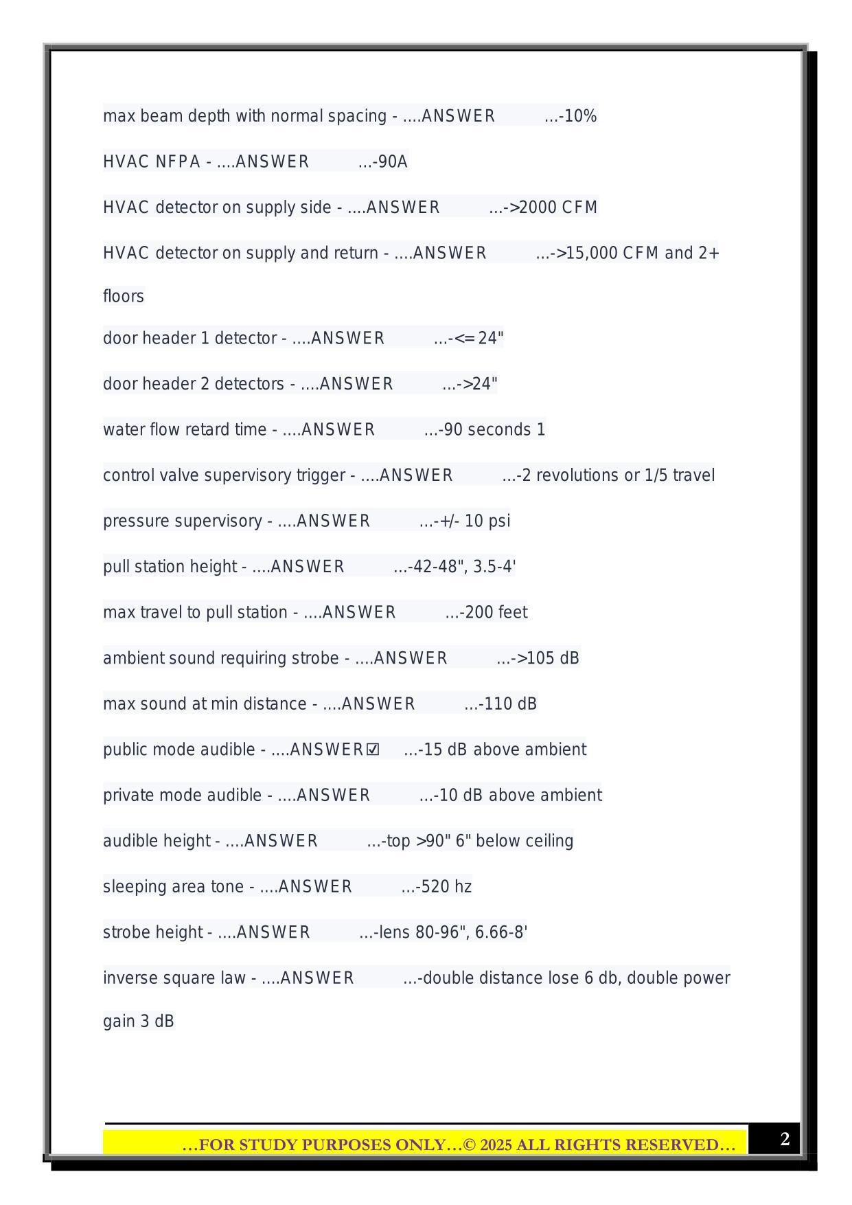 NICET FAS top 100 Exam 2025 Questions and Answers