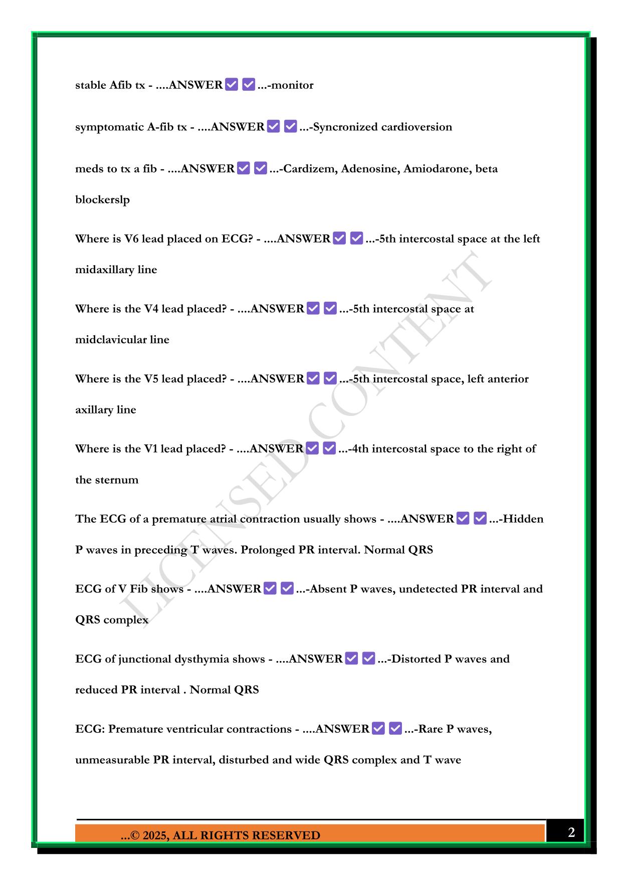 CRNA PREP EXAM 2025 QUESTIONS AND ANSWERS