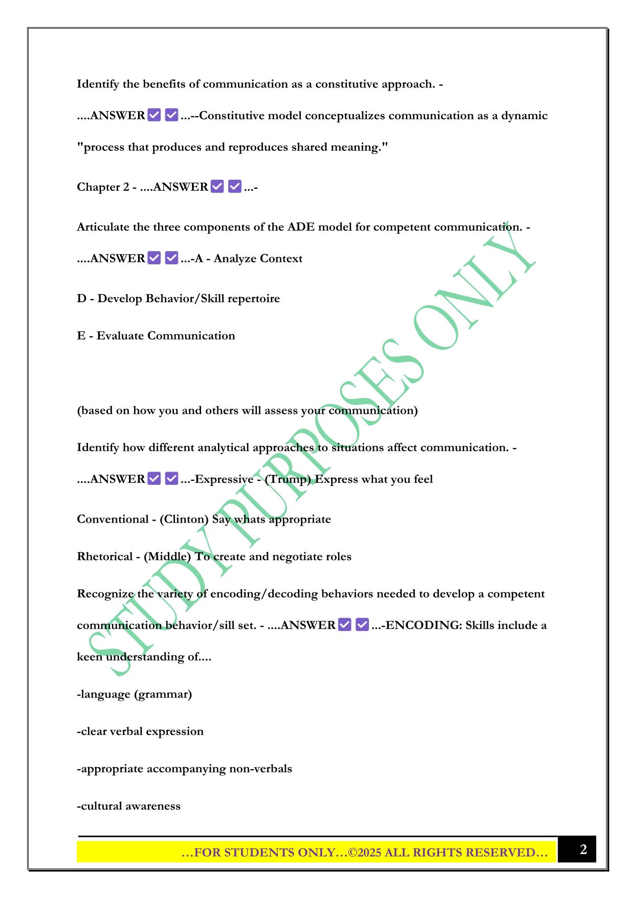 BMGT 205 Midterm Exam 2025 Questions and Answers