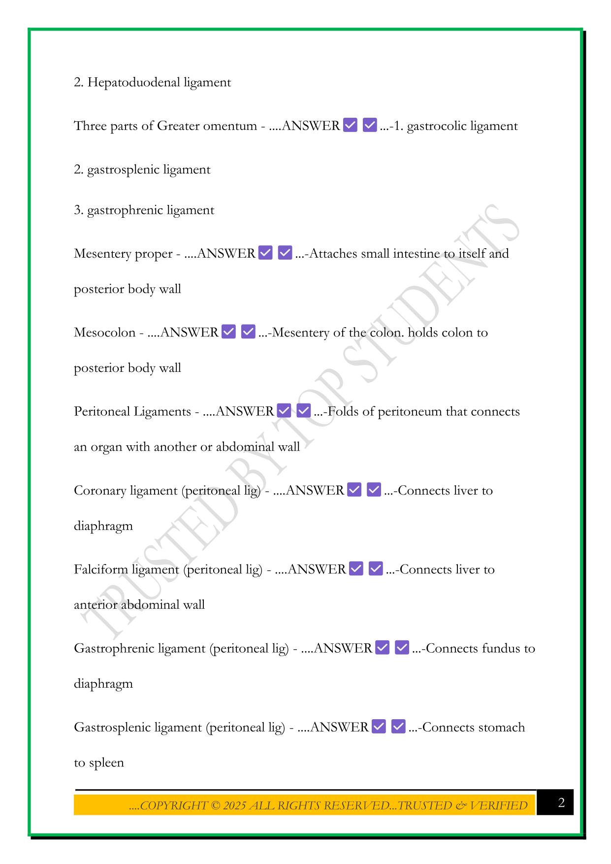 BIOL 2255 EXAM 4 2025 QUESTIONS AND ANSWERS