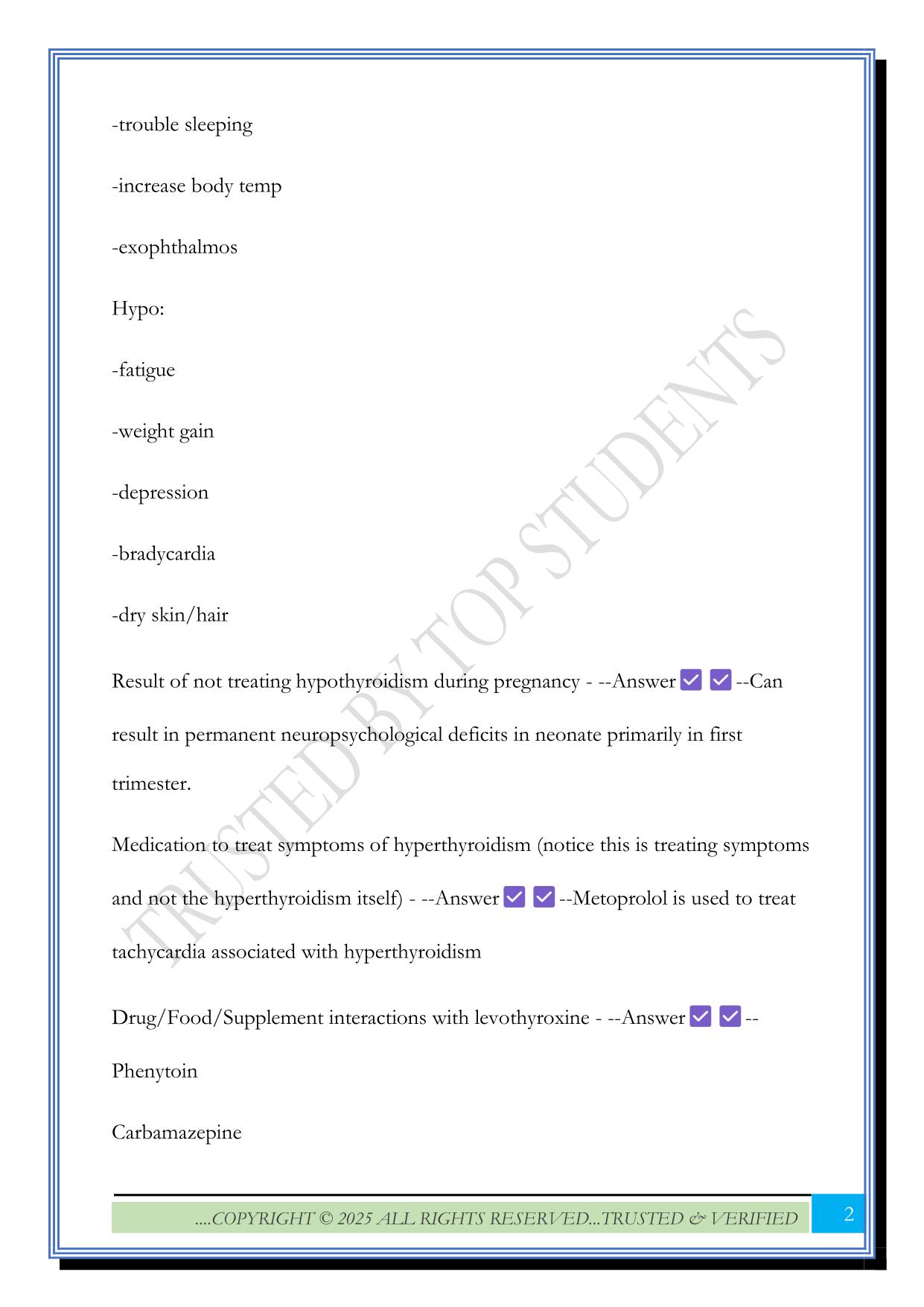 NR565 Advanced Pharmacology Week 5 Study Guide 2025 Questions and Answers