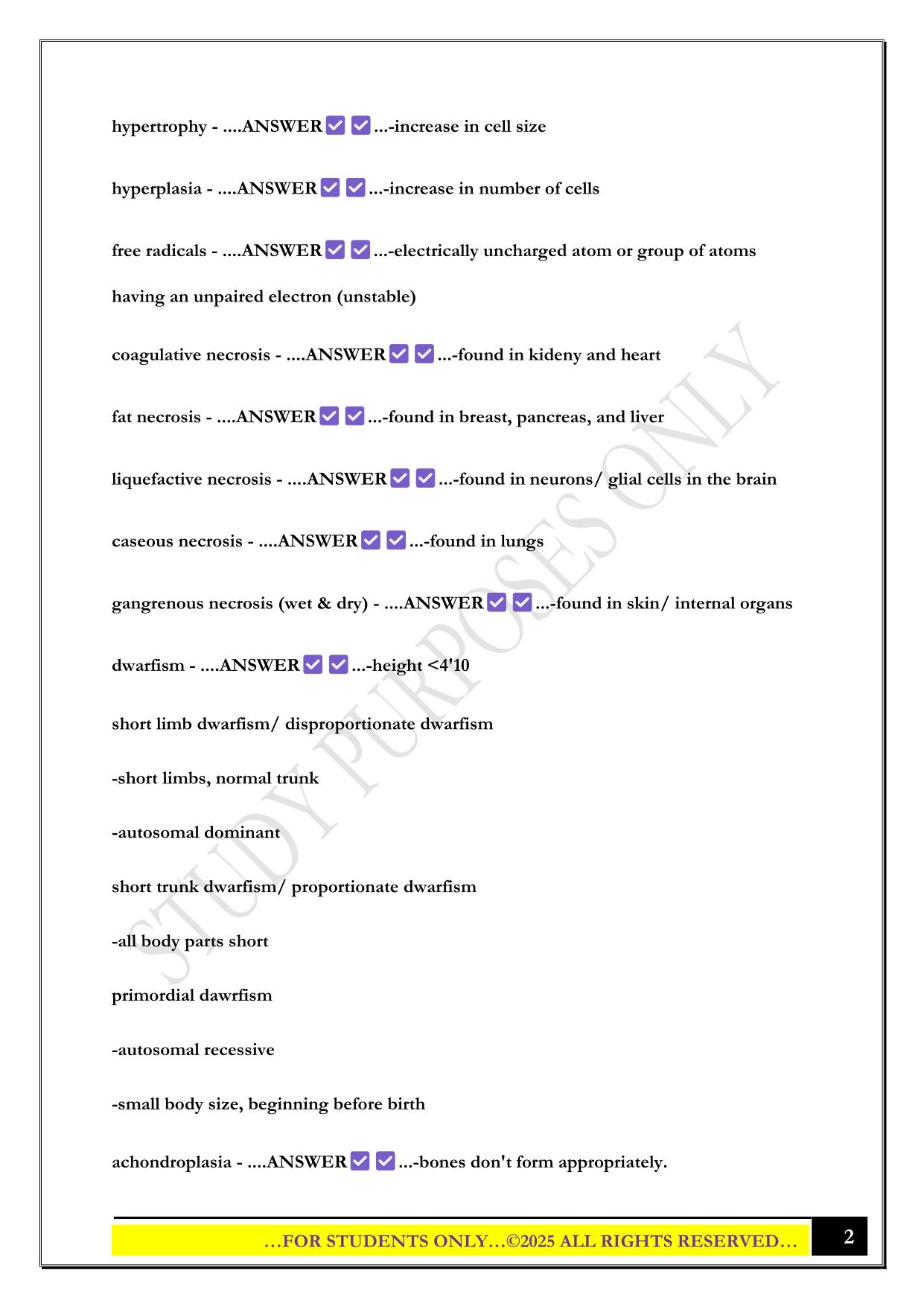GCU BIO-322 Exam 1 2025 Questions and Answers