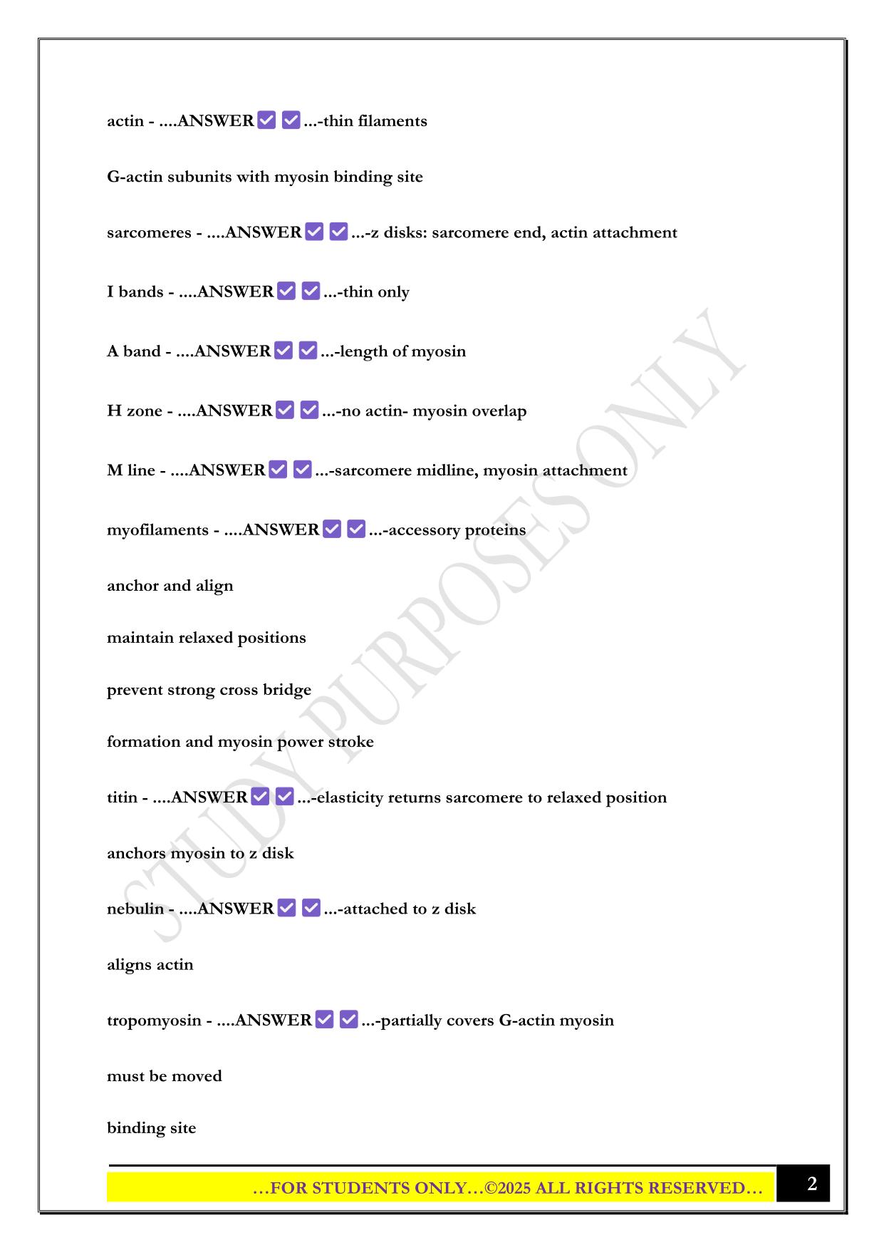 Physio IUPUI Dr Clark Exam 3 2025 Questions and Answers