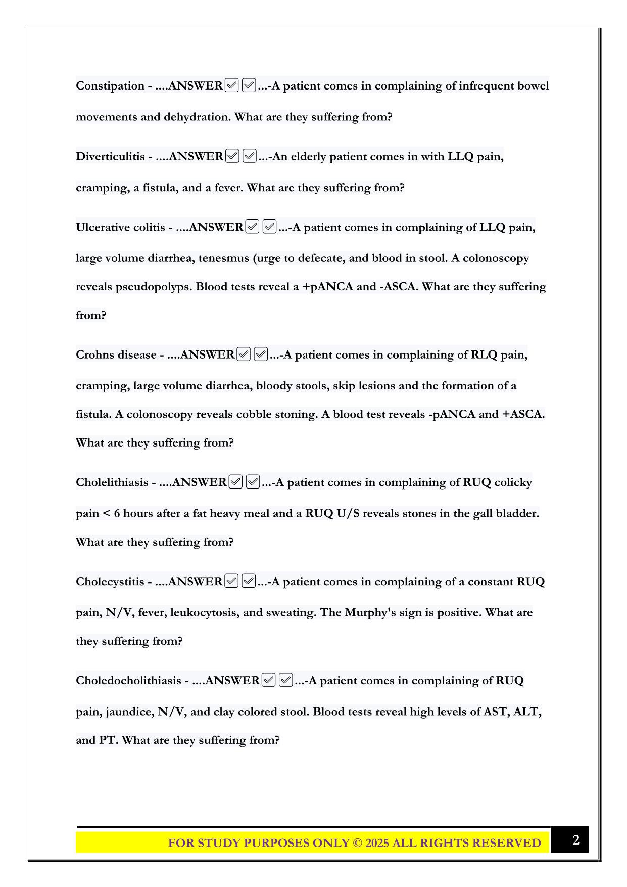 BIO-322 Exam 4 Case Studies 2025 Questions and Answers