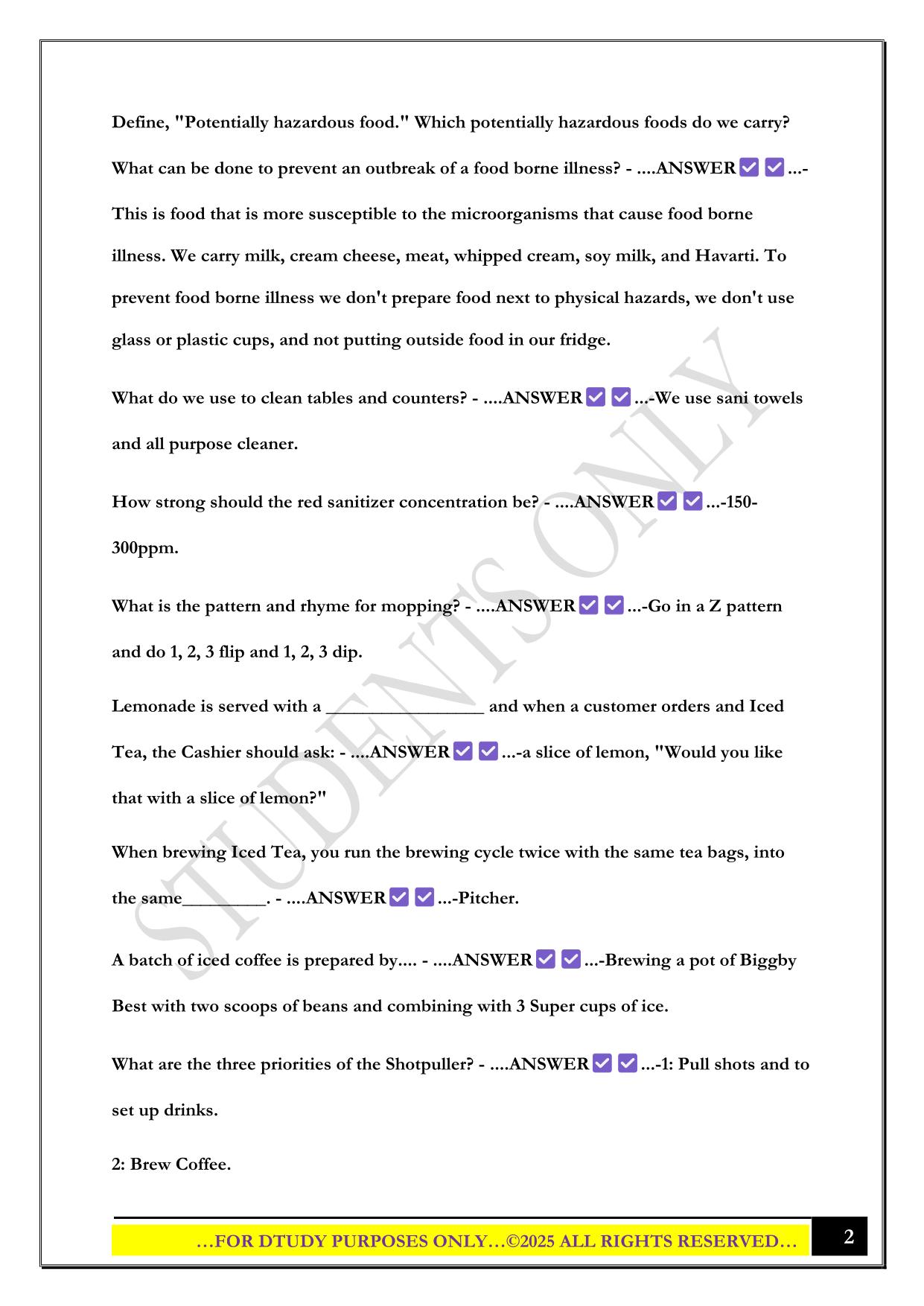 BIGGBY TRAINING PAGES 1-12 IN WORKBOOK EXAM 2025 QUESTIONS AND ANSWERS