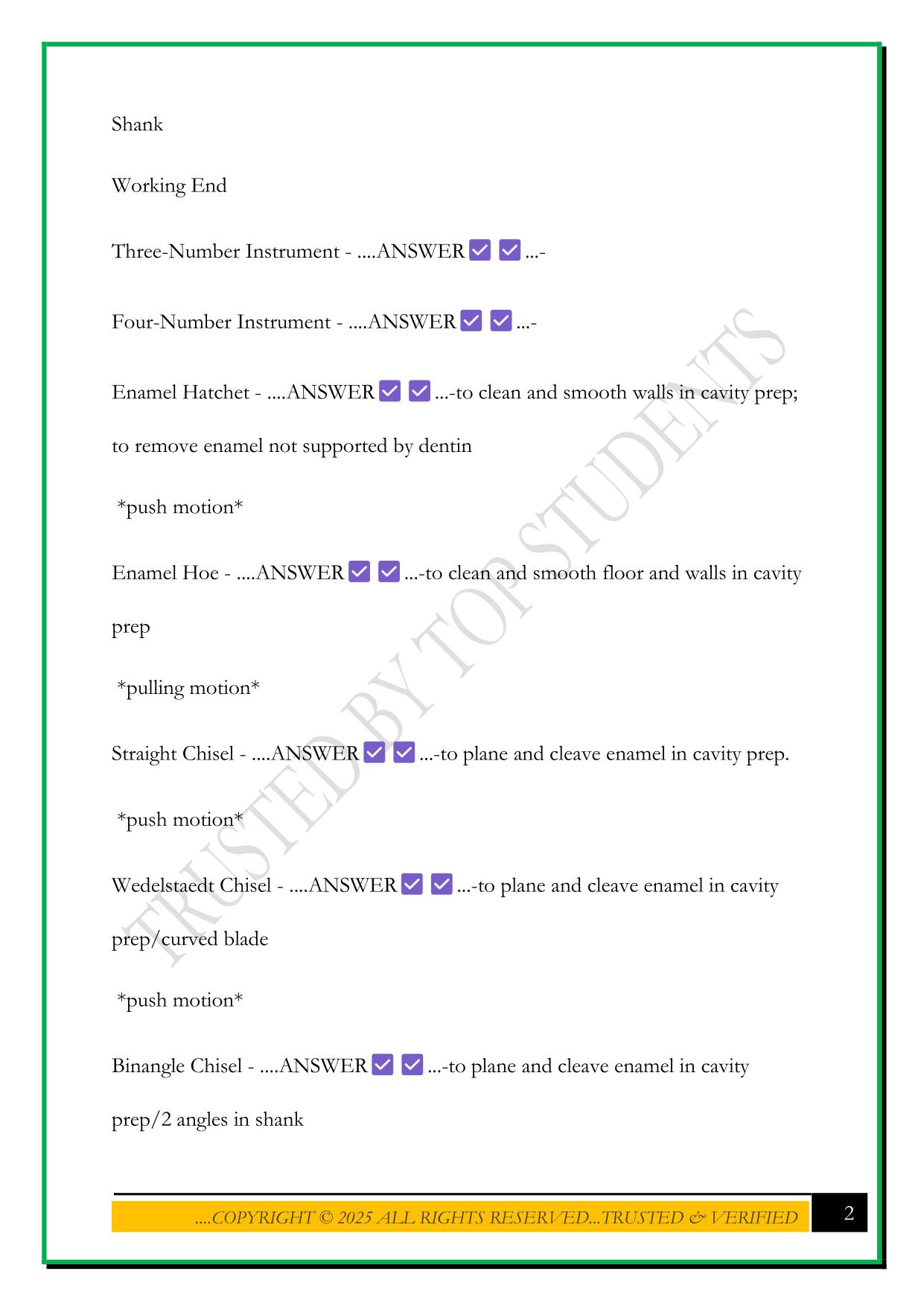 HOSA - DENTAL SCIENCE EXAM 2025 QUESTIONS AND ANSWERS