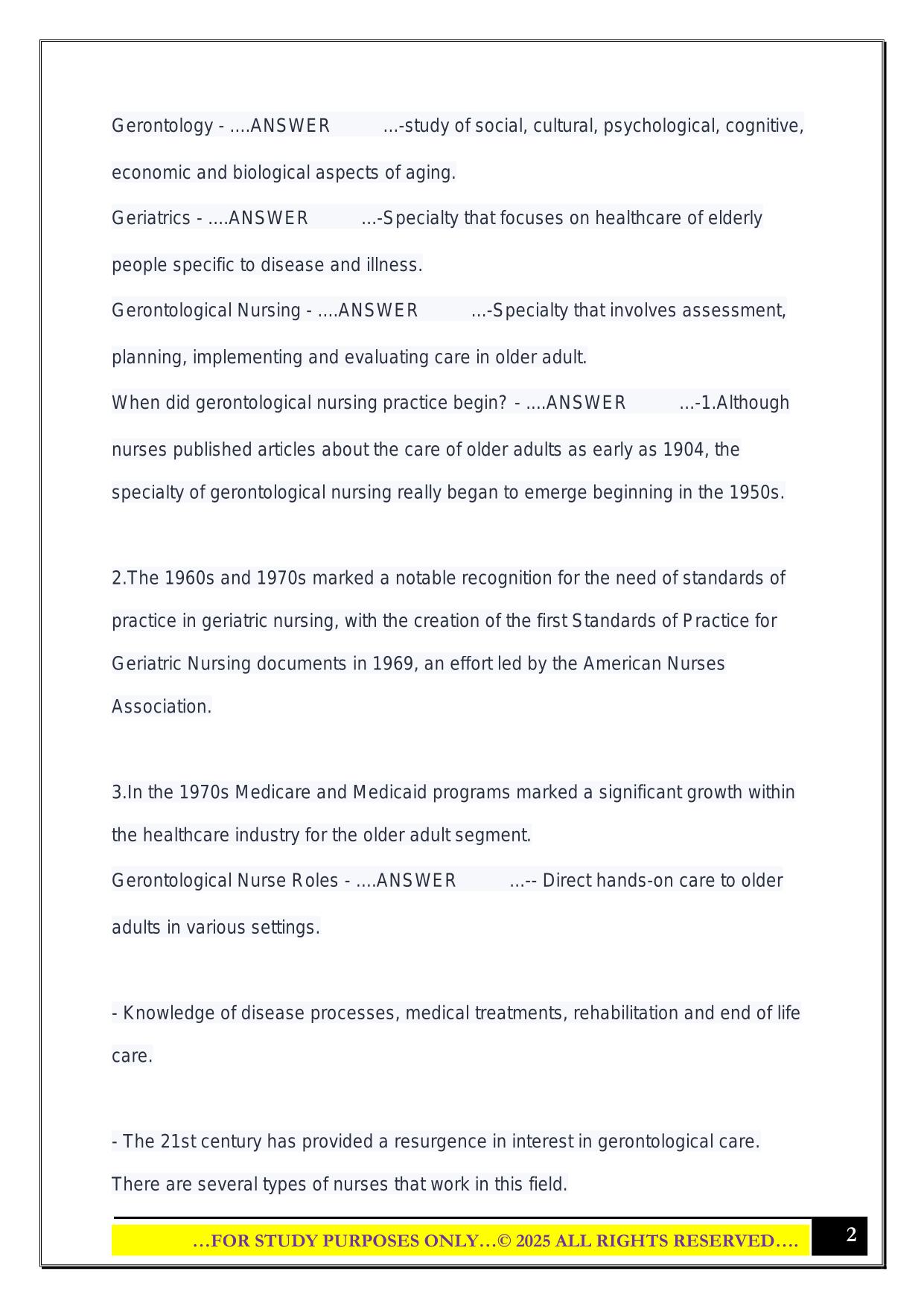 NCOA - Module 1 review 2025 Questions and Answers