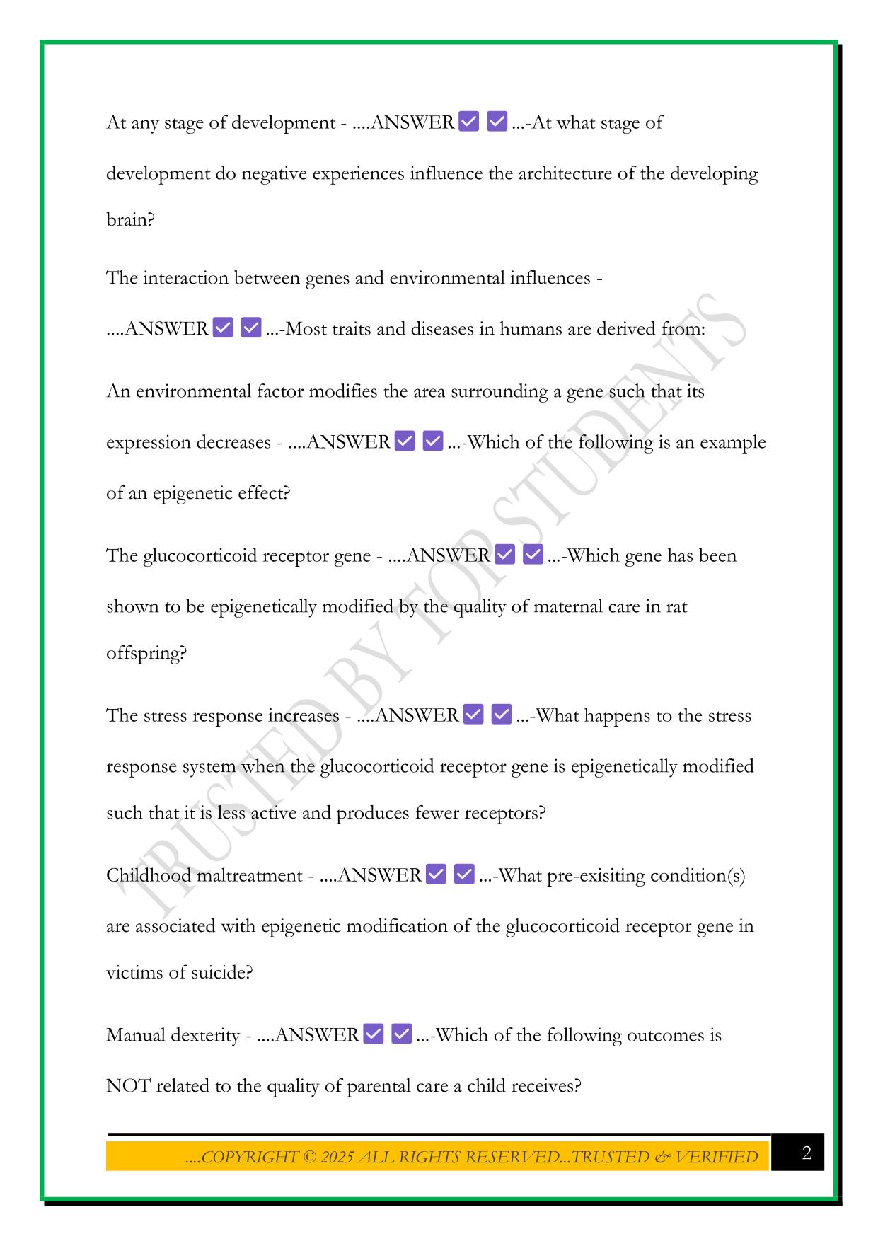 BRAIN STORY EXAM 2025 QUESTIONS AND ANSWERS