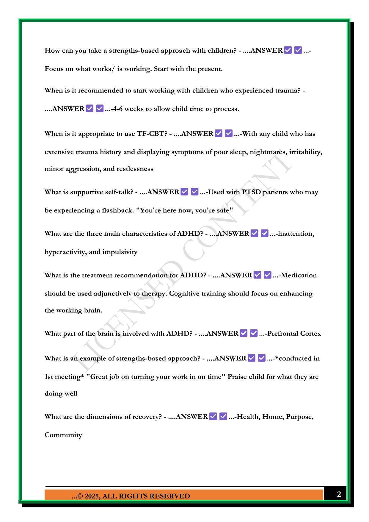 NURS 661 EXAM 3 2025 QUESTIONS AND ANSWERS