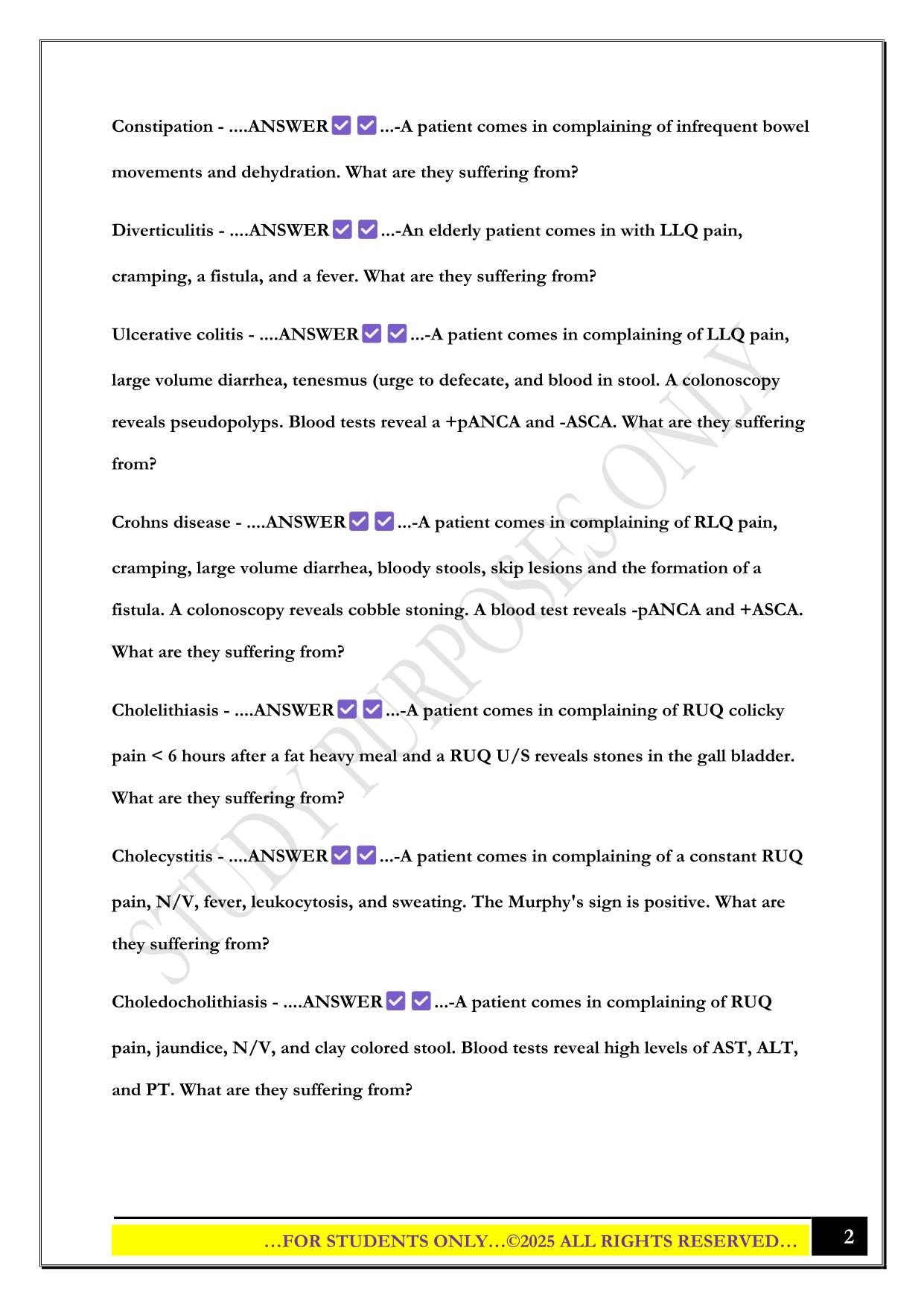 BIO-322 Exam 4 Case Studies 2025 Questions and Answers