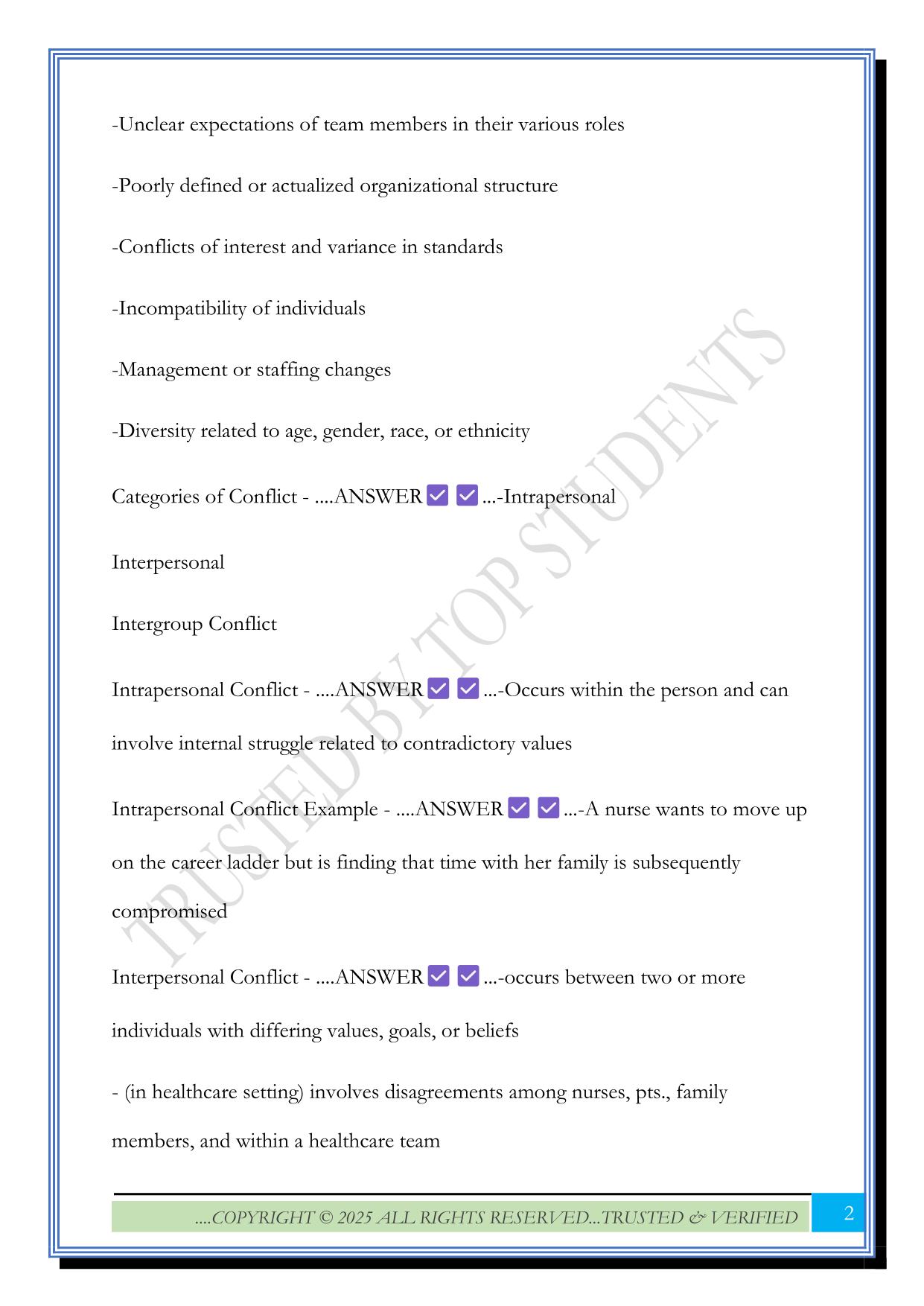 ATI Leadership Ch 1 Exam 2025 Questions and Answers
