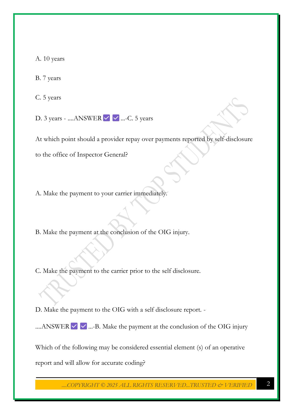 CPMA EXAM 2025 QUESTIONS AND ANSWERS