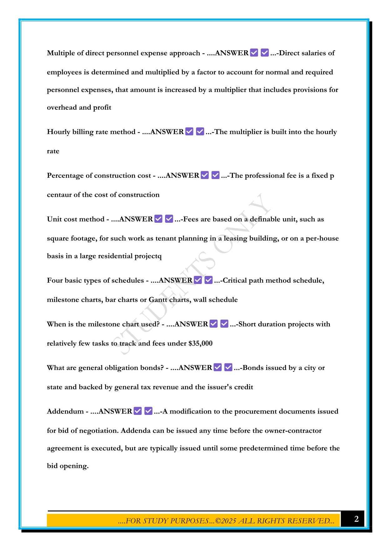 ARE 5.0 PJM EXAM 2025 QUESTIONS AND ANSWERS
