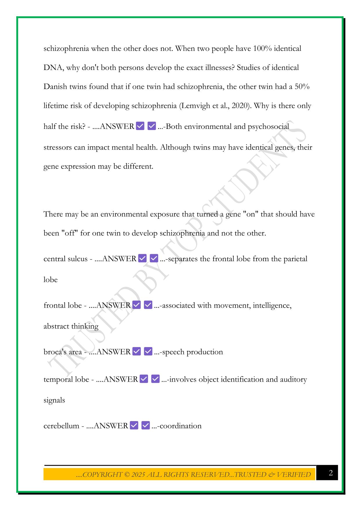 NR546 WEEK 1: TEST YOUR KNOWLEDGE QUIZ 2025 QUESTIONS AND ANSWERS