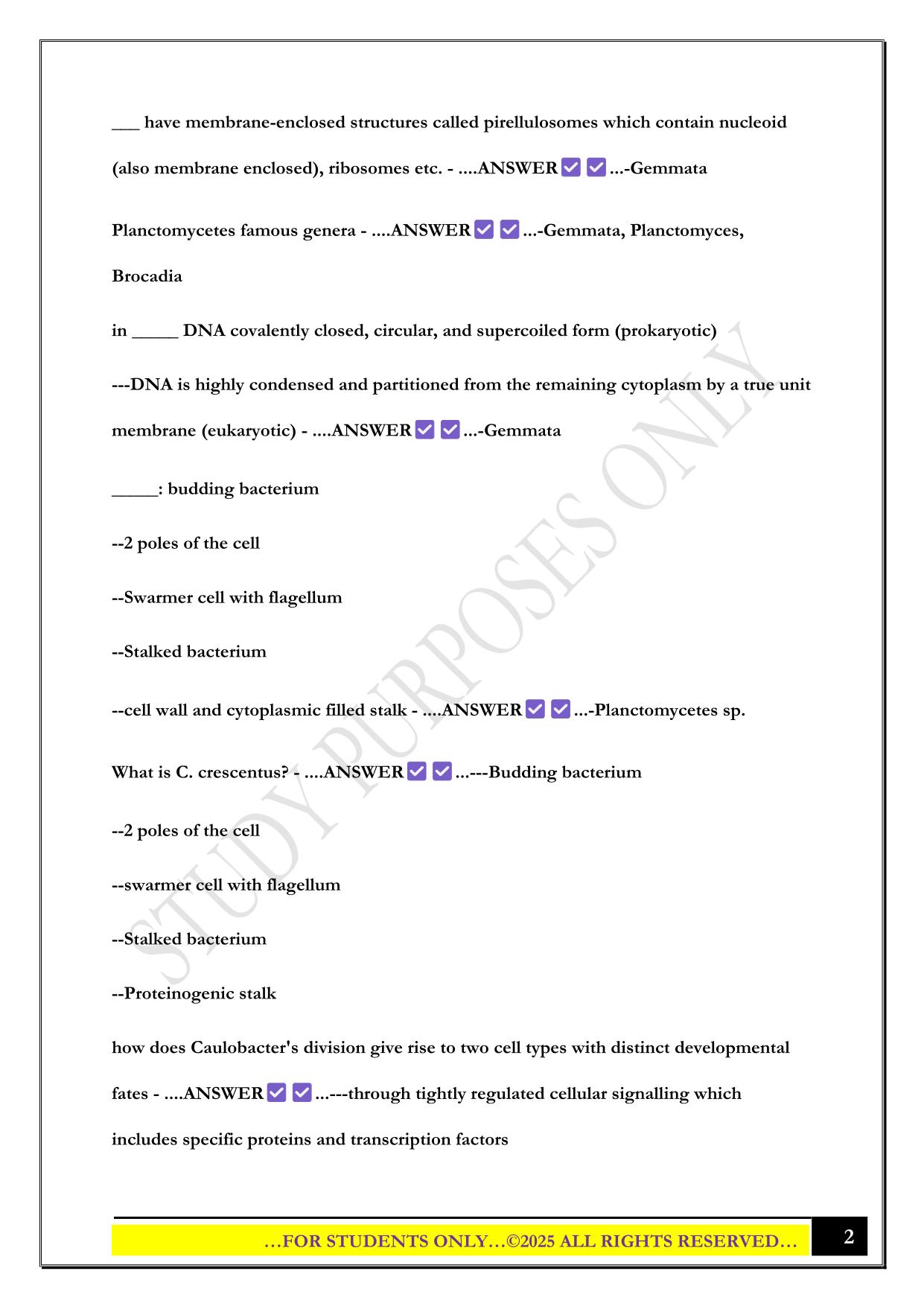 Biol 322 Final Exam 2025 Questions and Answers