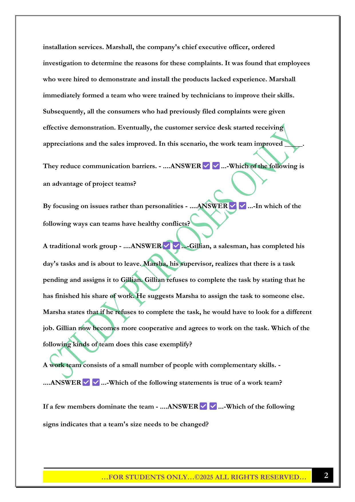 Test 2 BMGT Exam 2025 Questions and Answers