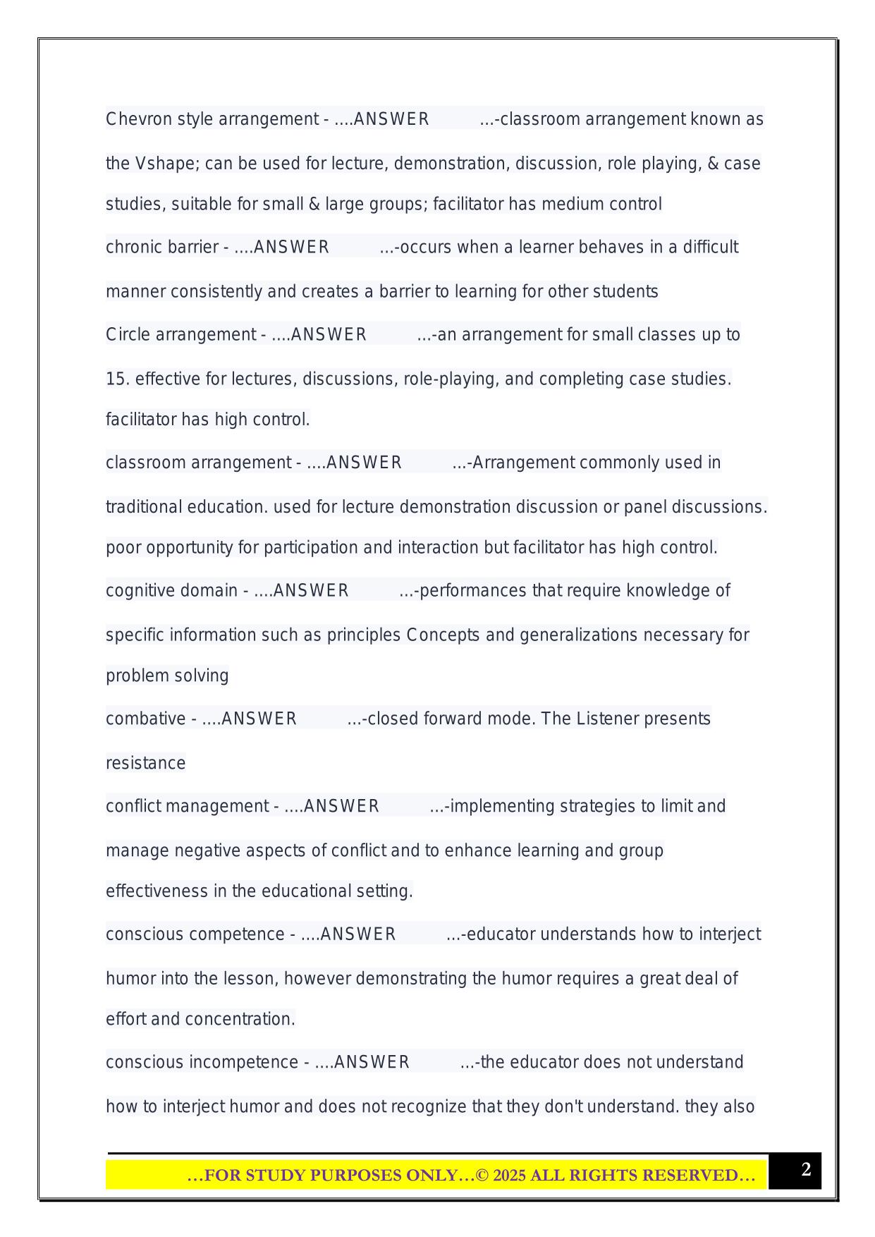 Master educator instructors test 2025 Questions and Answers