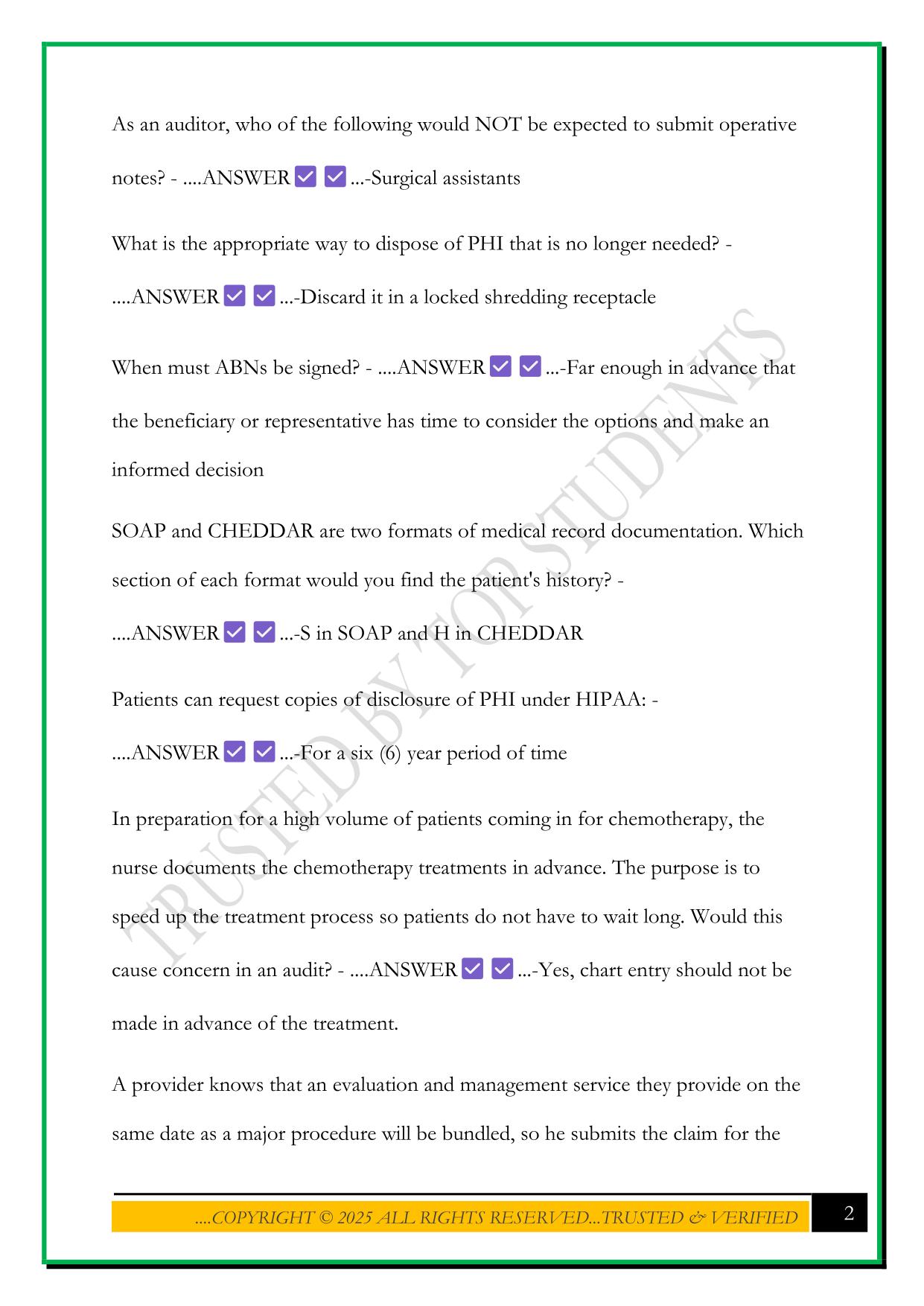 CPMA PRACTICE TEST 2025 QUESTIONS AND ANSWERS