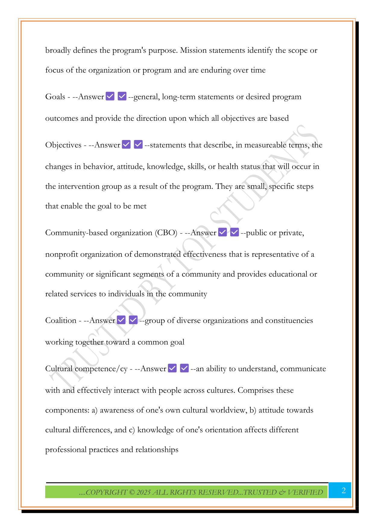 CHES EXAM STUDY GUIDE 2025 QUETSIONS AND ANSWERS