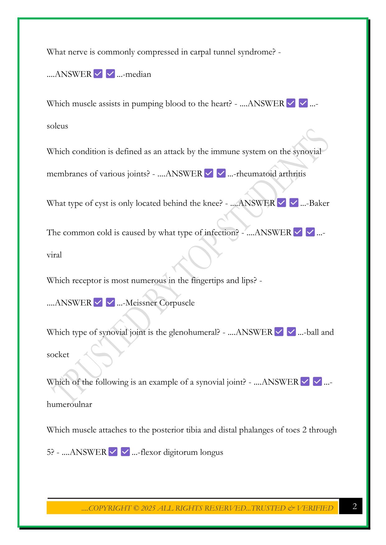 MASSAGE ENVY MBLEX PRACTICE TEST 1 2025 QUESTIONS AND ANSWERS