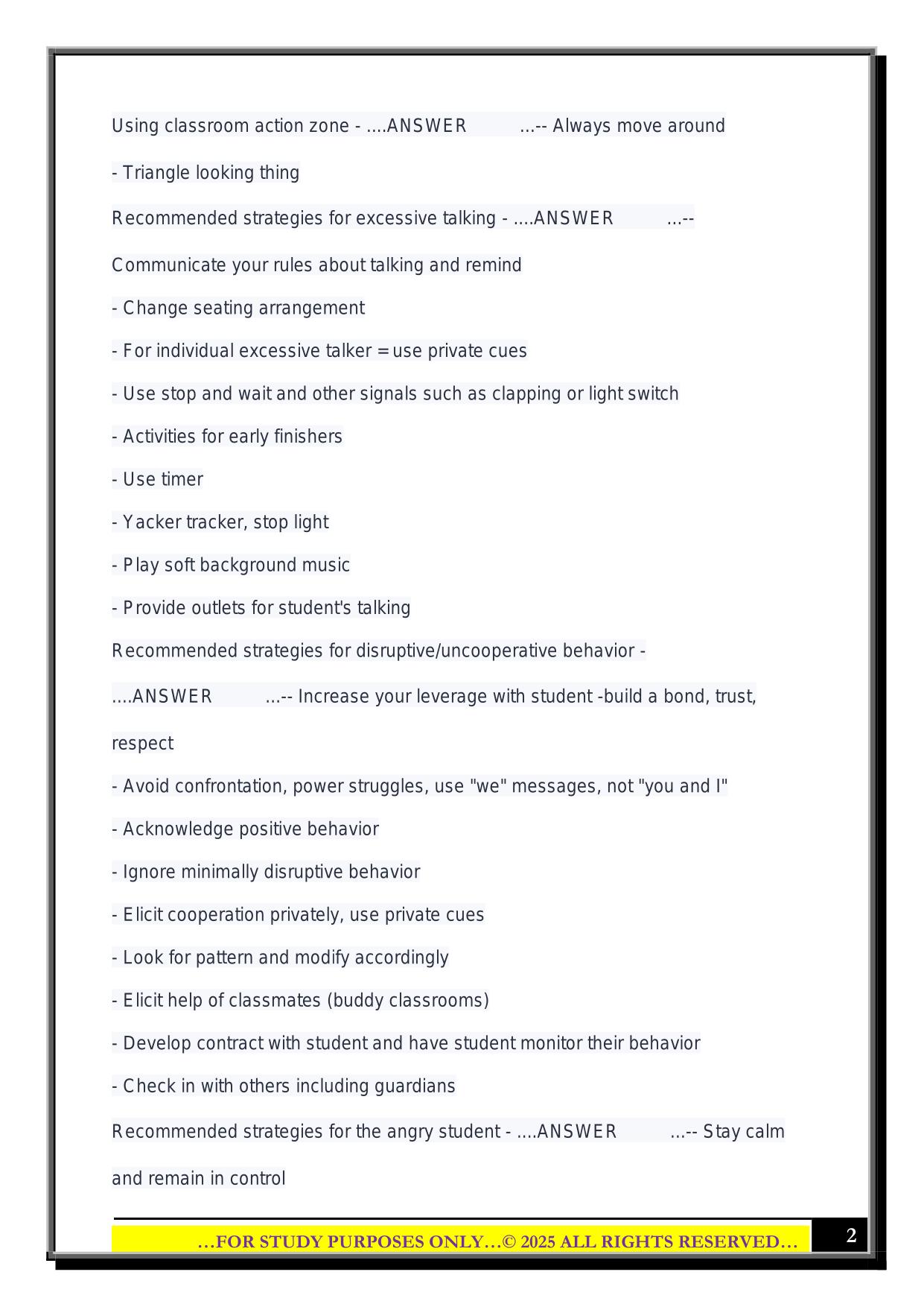 ELED 320 Final Exam 2025 Questions and Answers