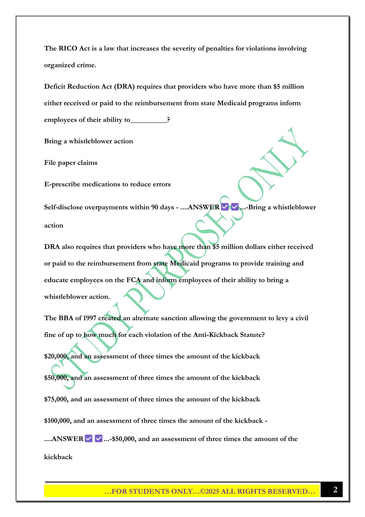 CPCO chapter 4 Exam 2025 Questions and Answers