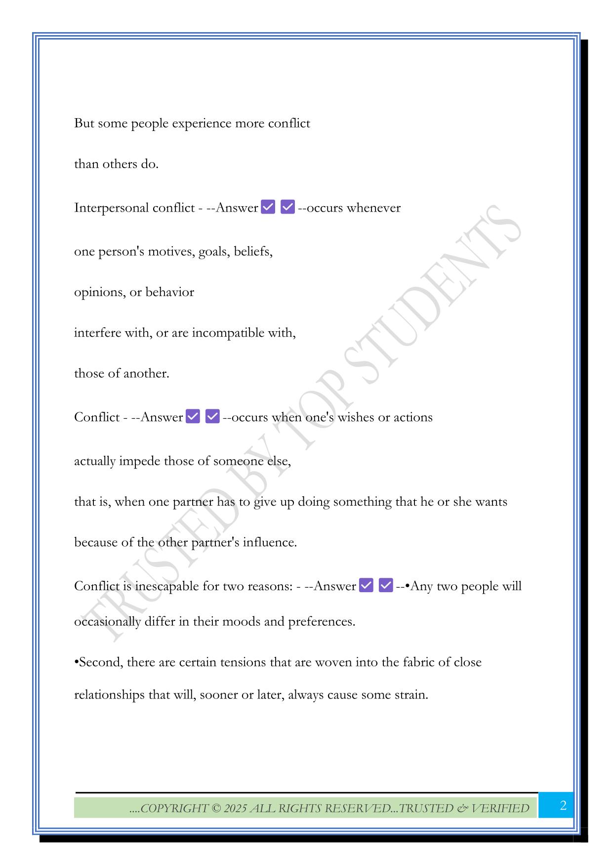 PSY 3341 Final Exam 2025 Questions and Answers