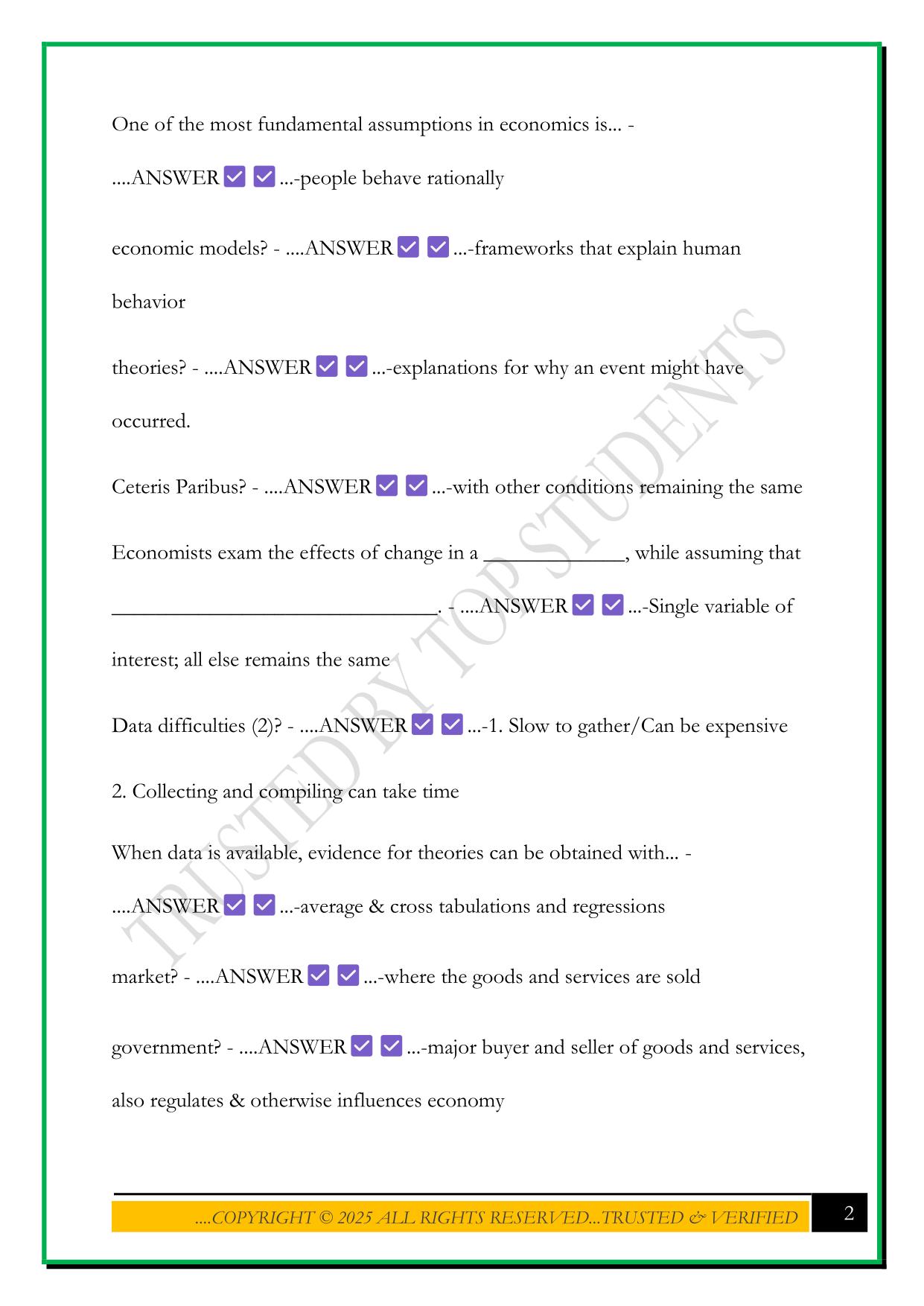 ECO 336 EXAM 1 - PART 1 2025 QUESTIONS AND ANSWERS