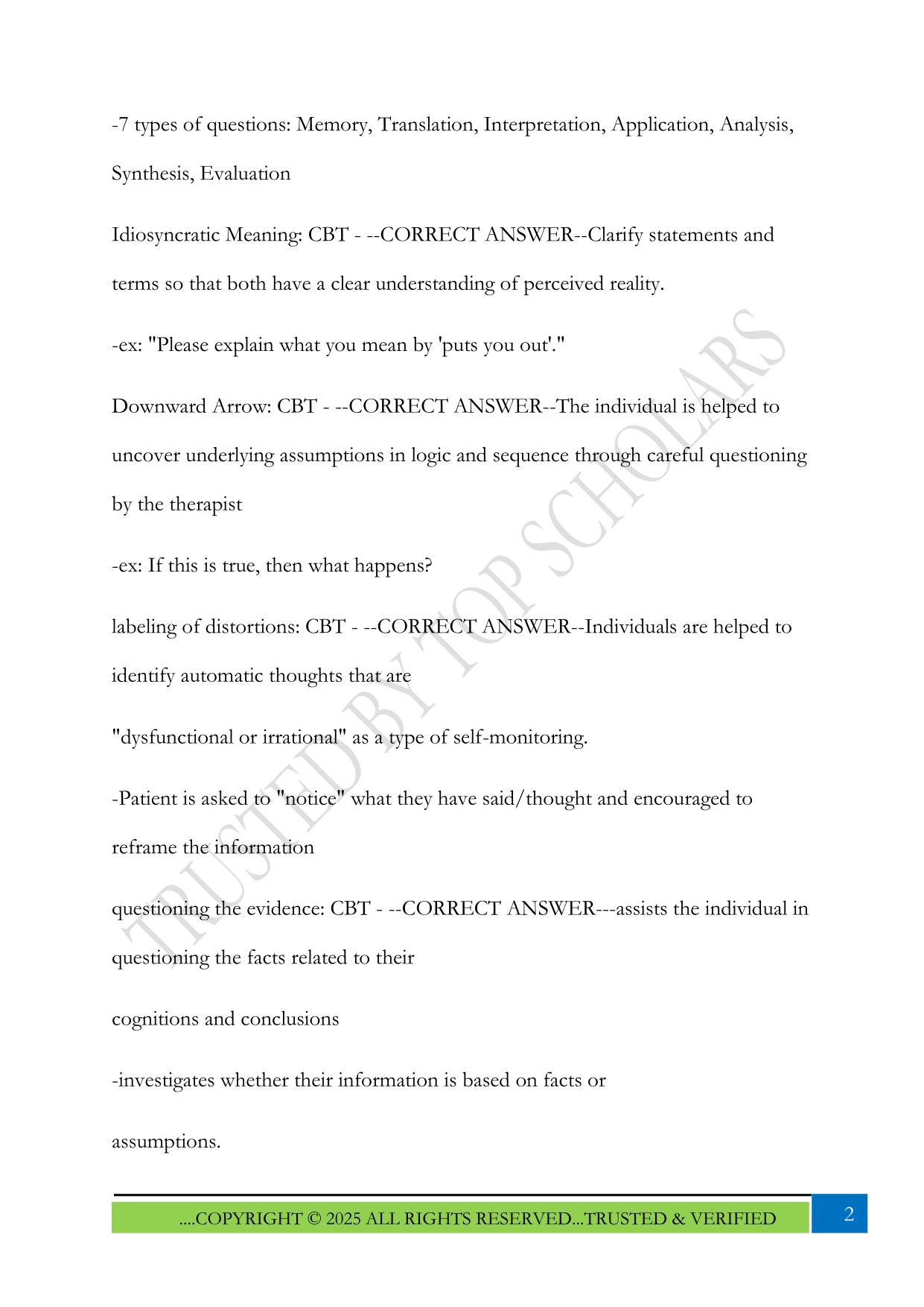 NURS663 EXAM 2 2025 QUESTIONS AND ANSWERS