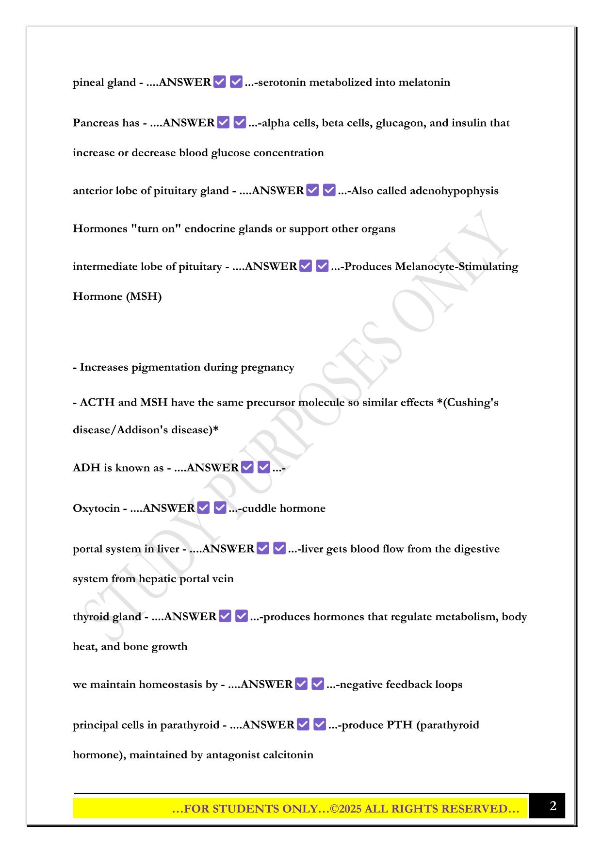 IUPUI YARD ANATOMY FINAL EXAM 2025 QUESTIONS AND ANSWERS