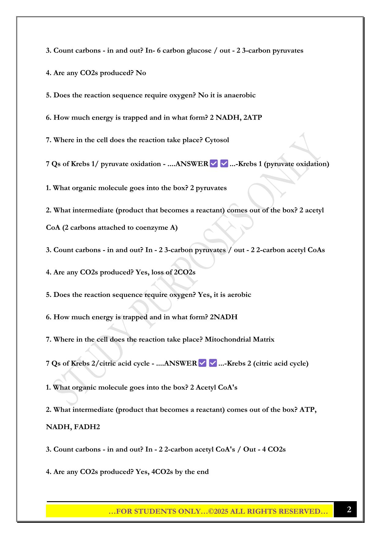 UNCW Bio201 Exam 2 2025 Questions and Answers