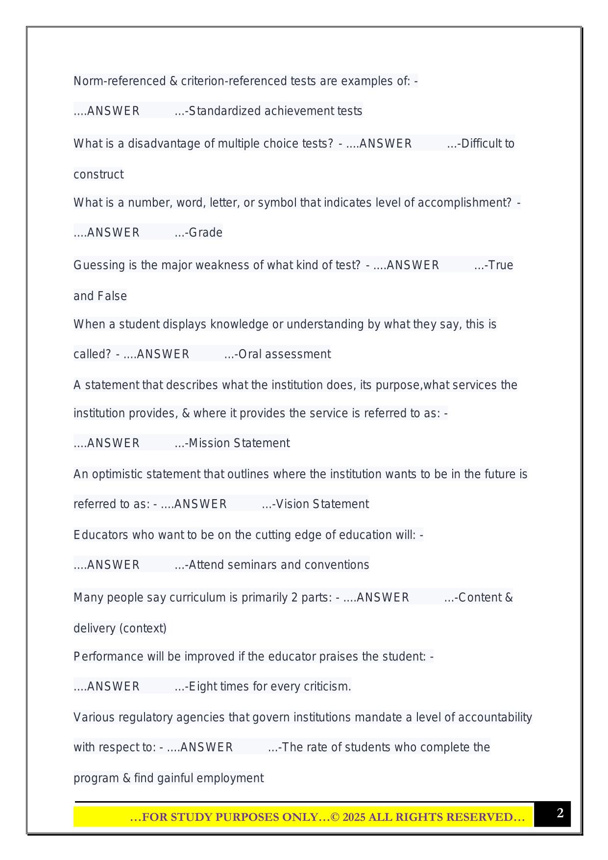 Milady master educator final exam 2025 Questions and Answers