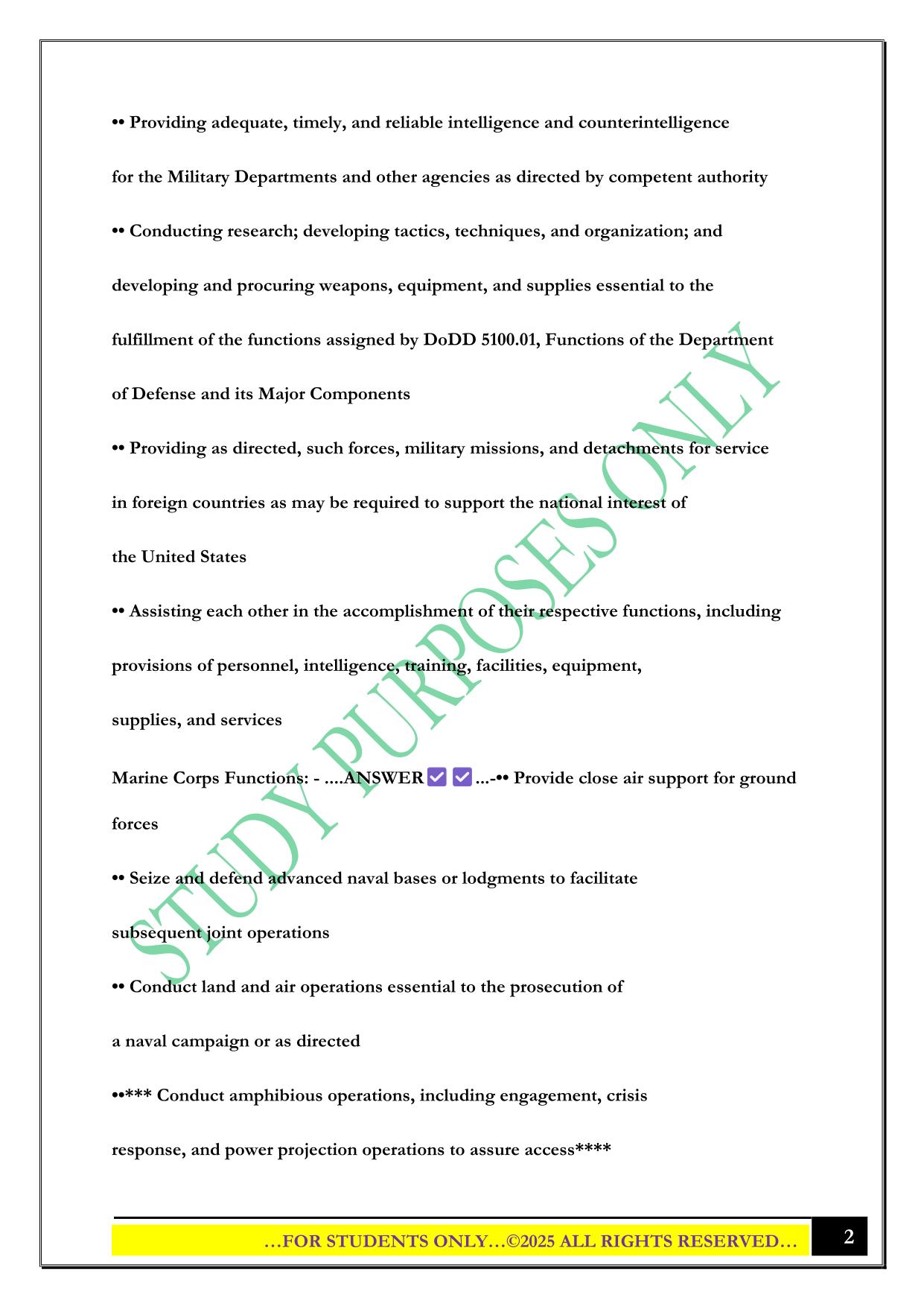 NCOA DLC Test 3 pt. 2 Exam 2025 Questions and Answers