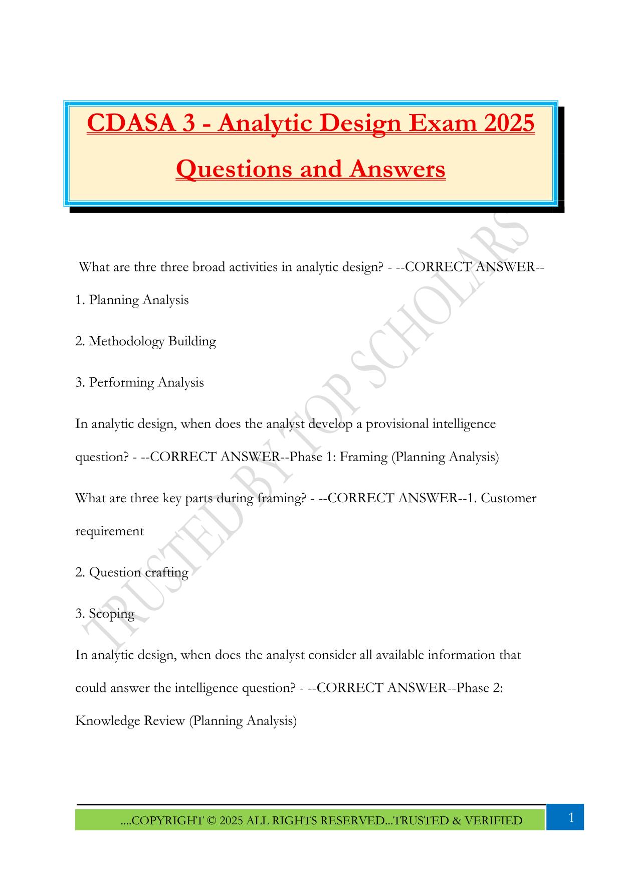 CDASA Fall 2025 Bundled Exams Questions and Answers |100% Pass Verified and Updated