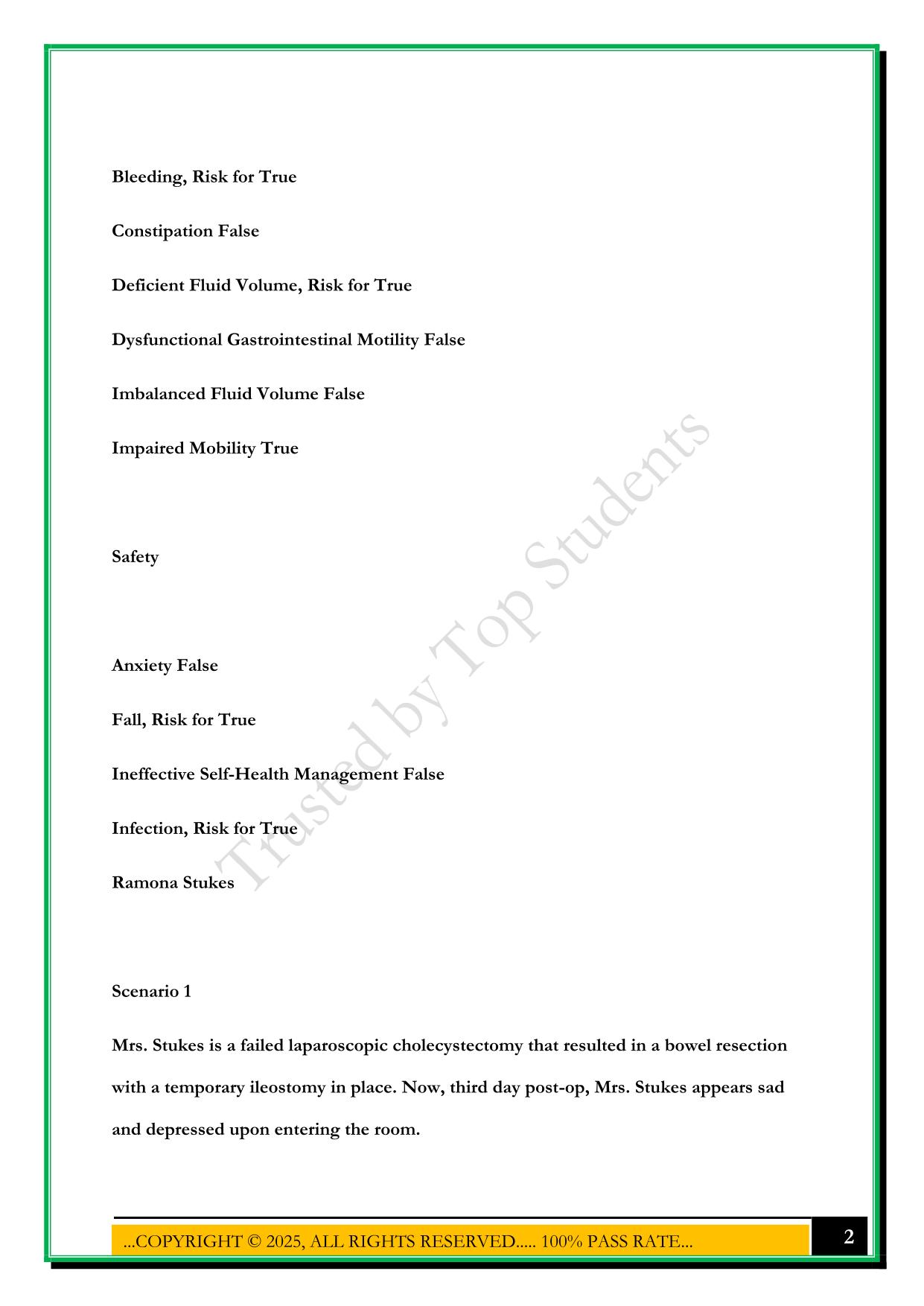 SWIFT RIVER MED SURG PT SCENARIOS EXAM 2025 QUESTIONS AND ANSWERS