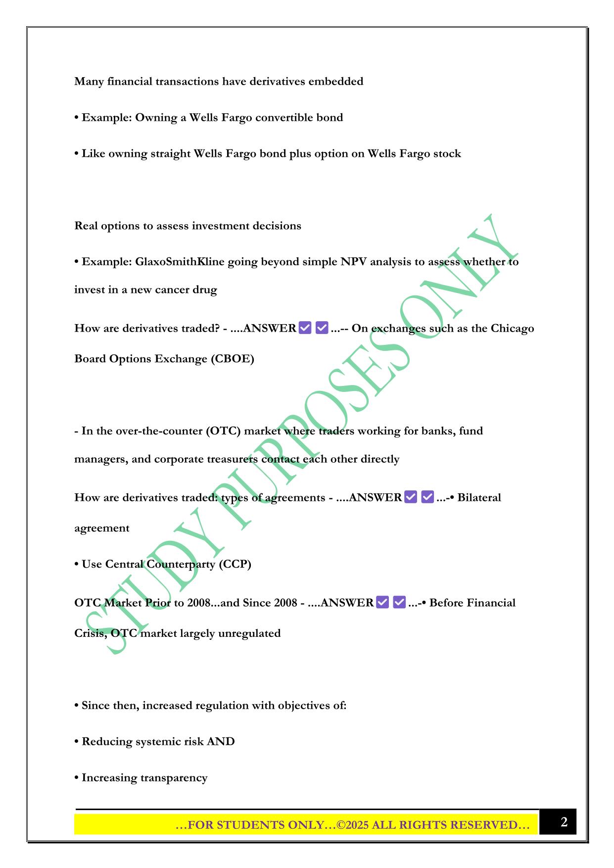 BMGT 444 FInal Exam Lecture 1 2025 Questions and Answers